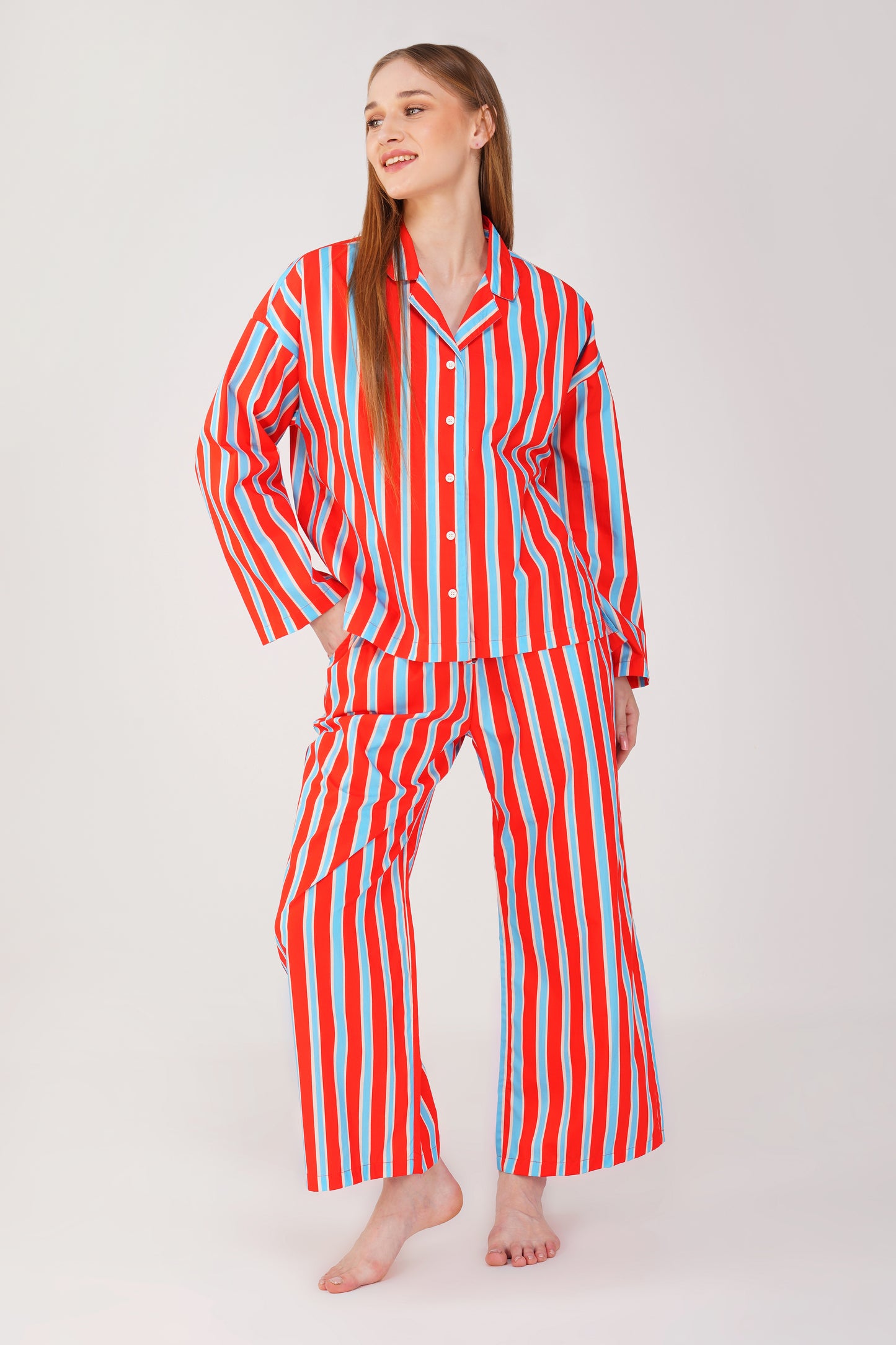 Classic Bold Stripes Pajama Set.