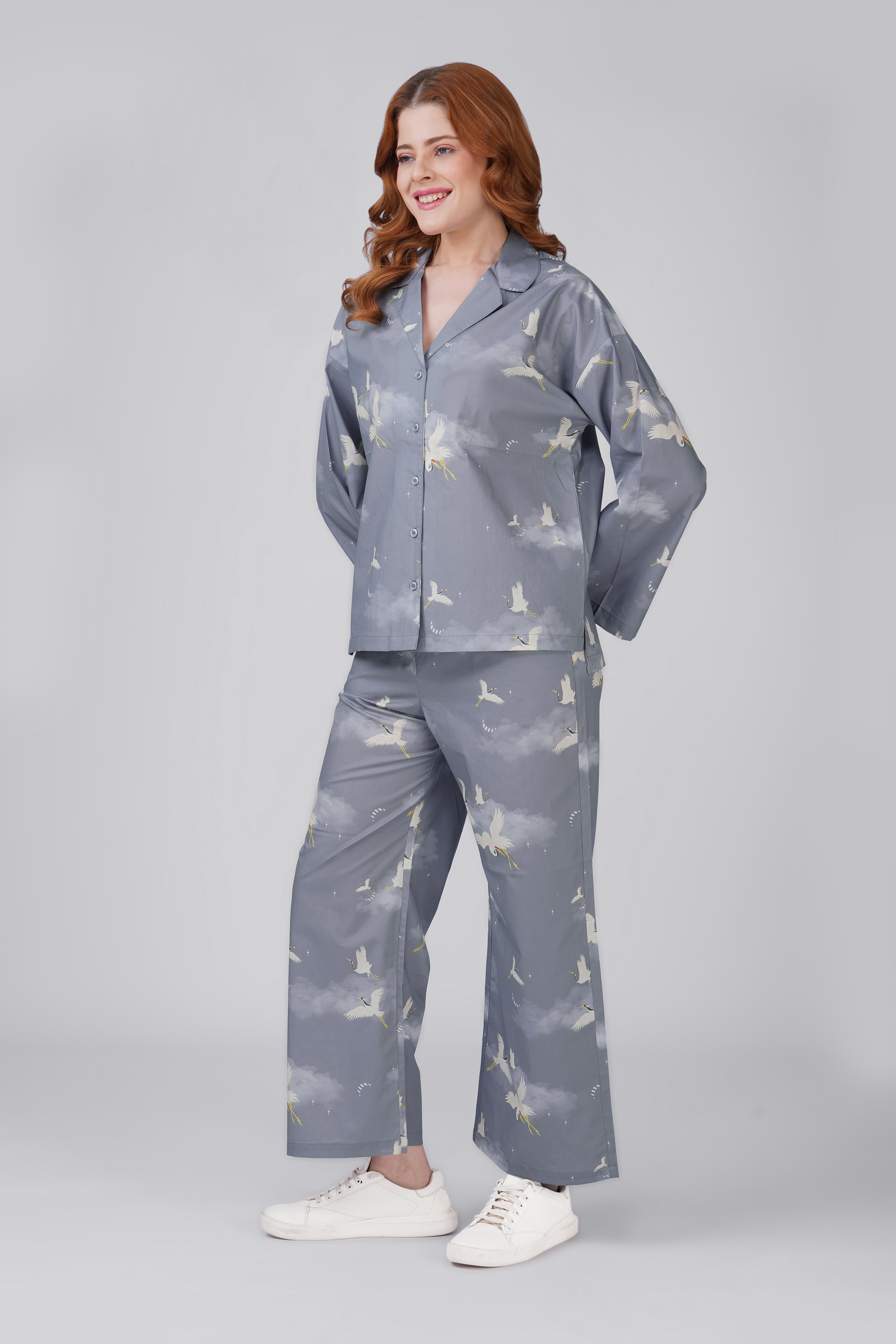 Cloud Crane Pajama Set