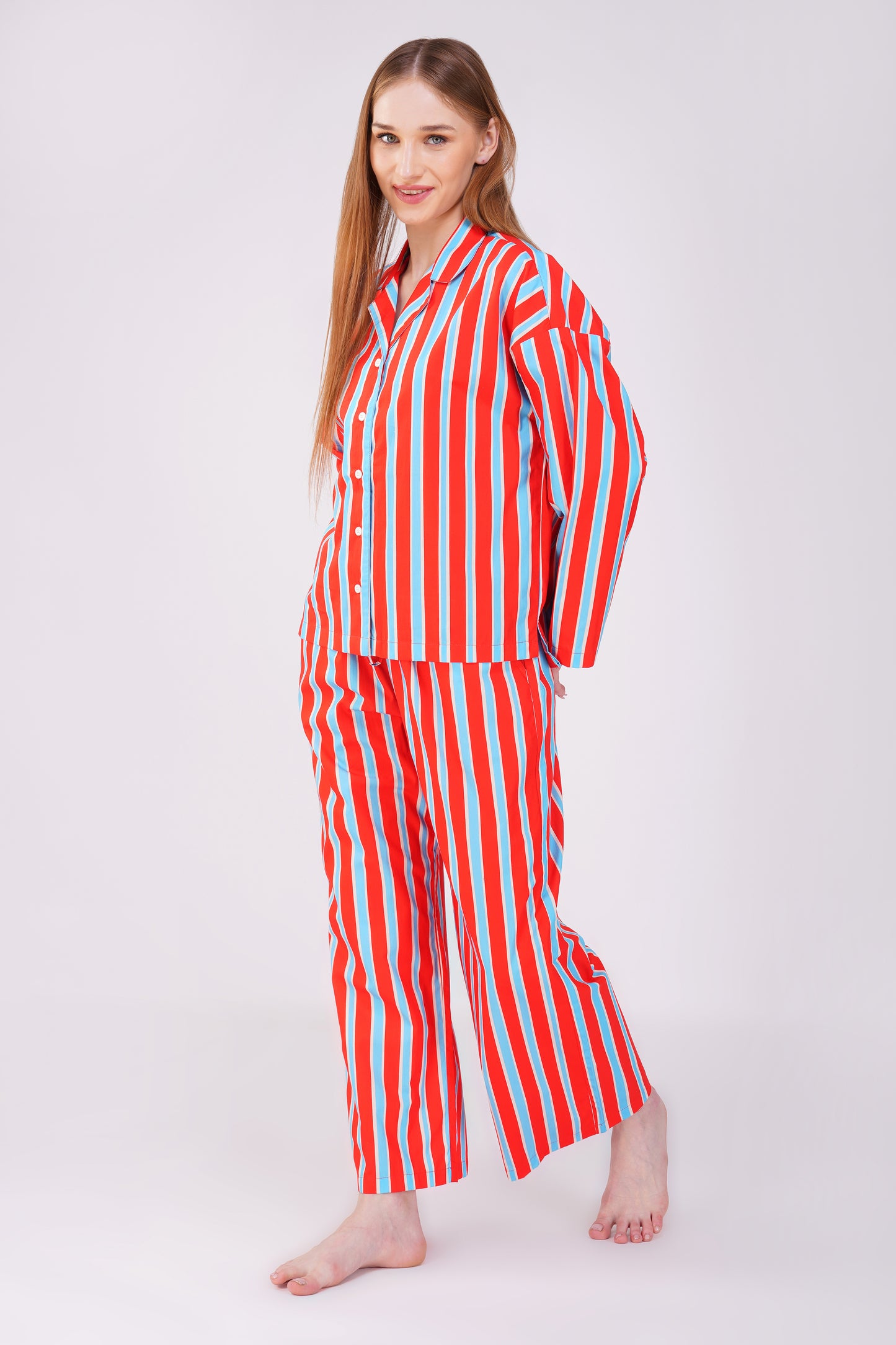 Classic Bold Stripes Pajama Set.