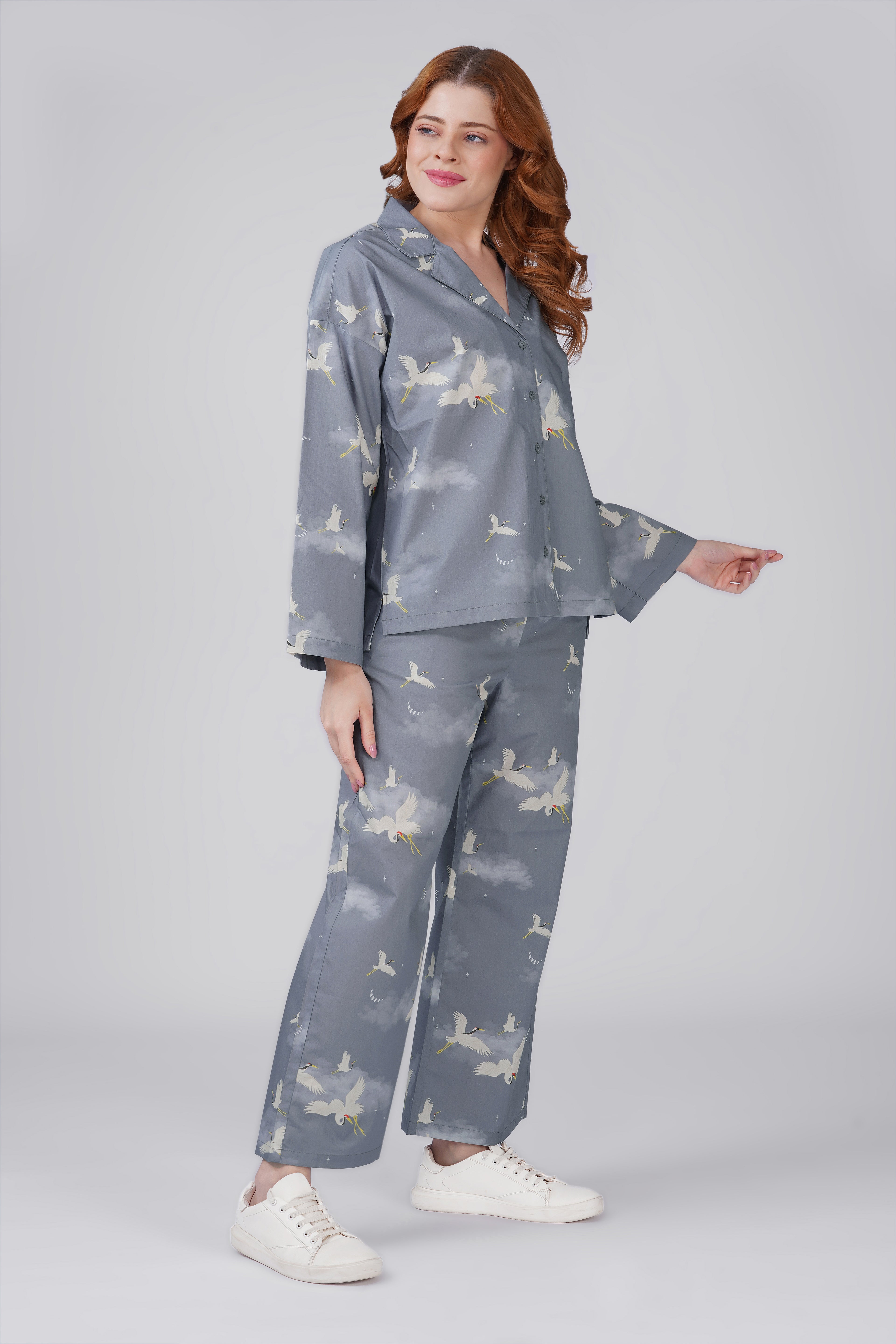 Cloud Crane Pajama Set