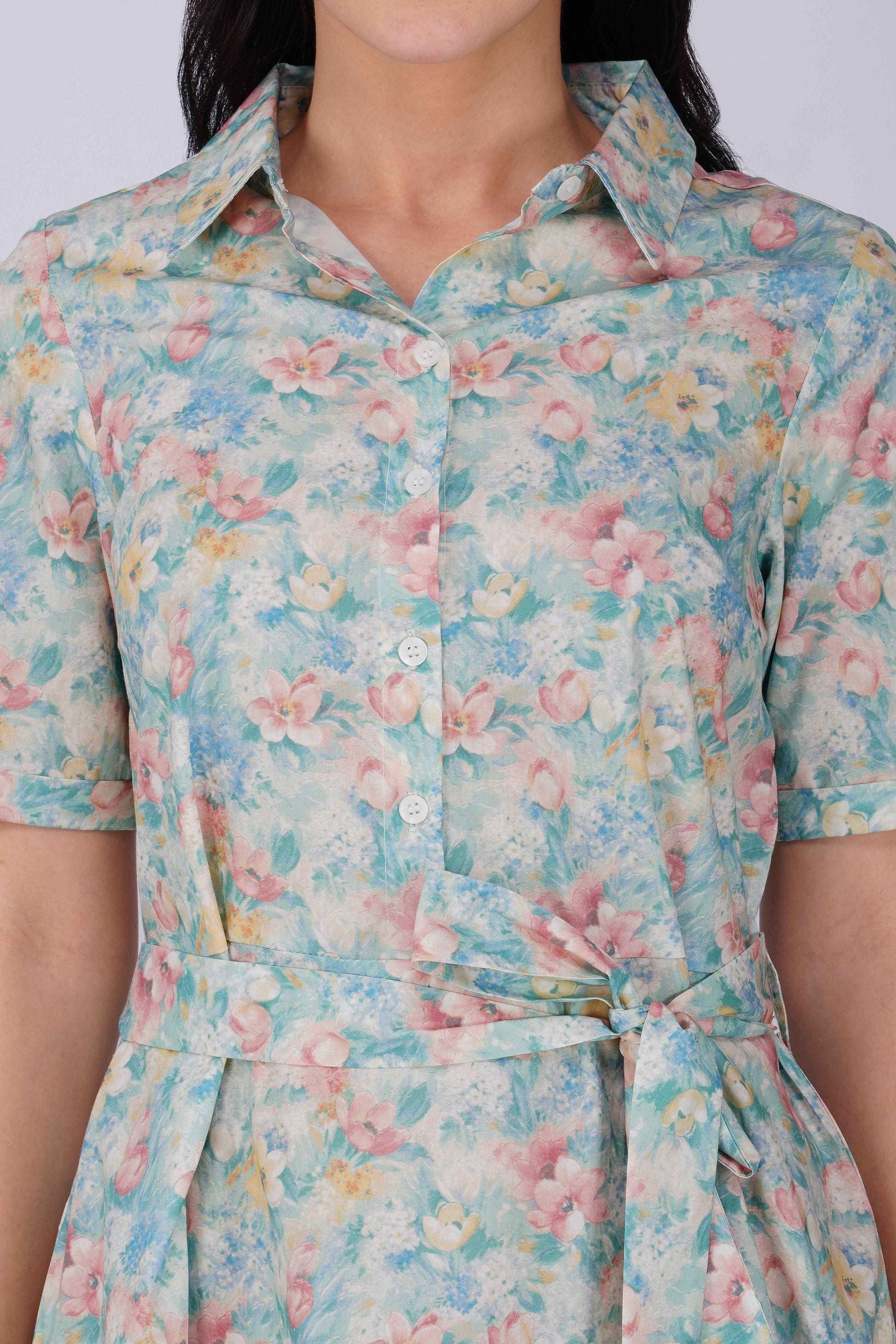 Soft Pastel Flower Dress