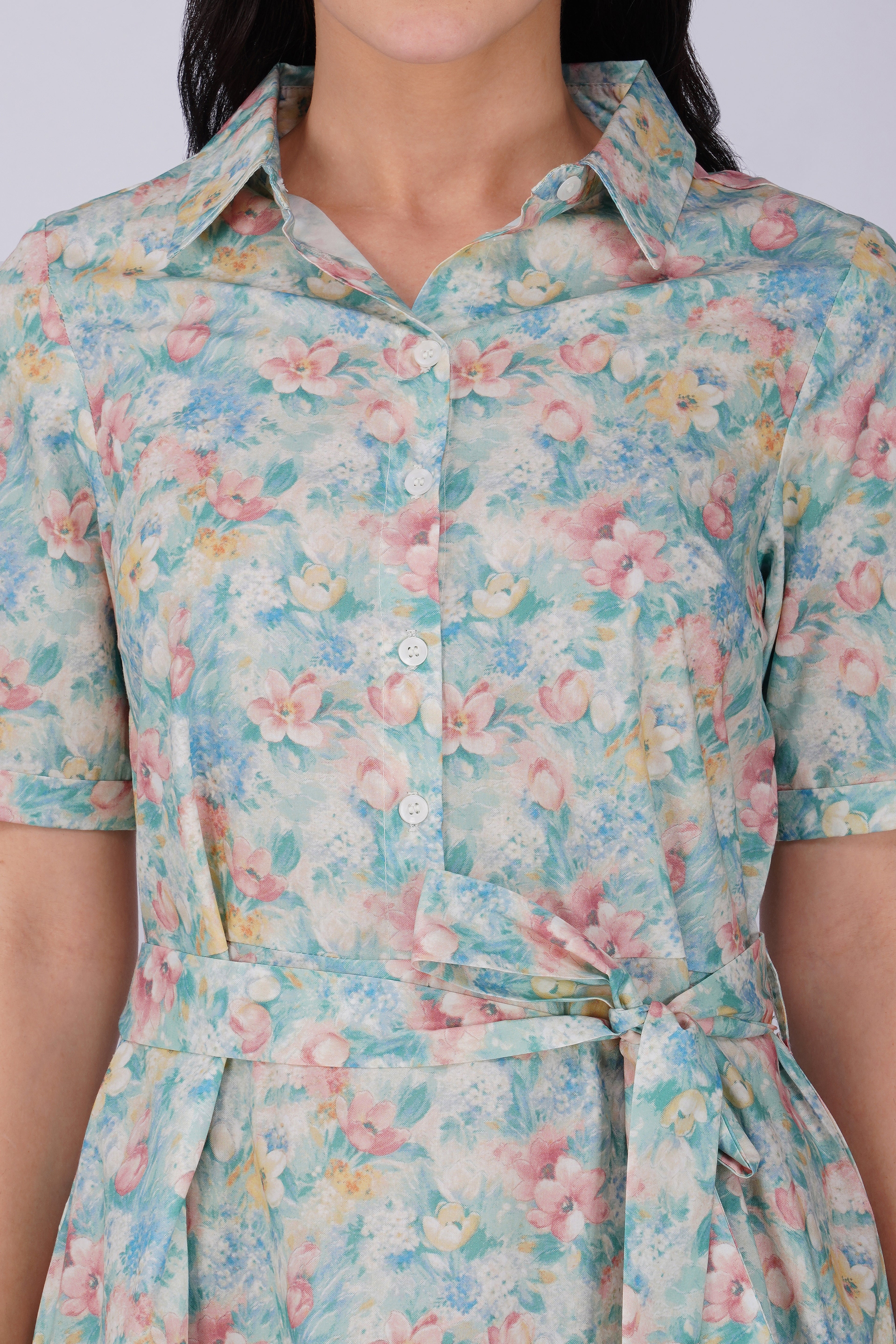 Soft Pastel Flower Dress