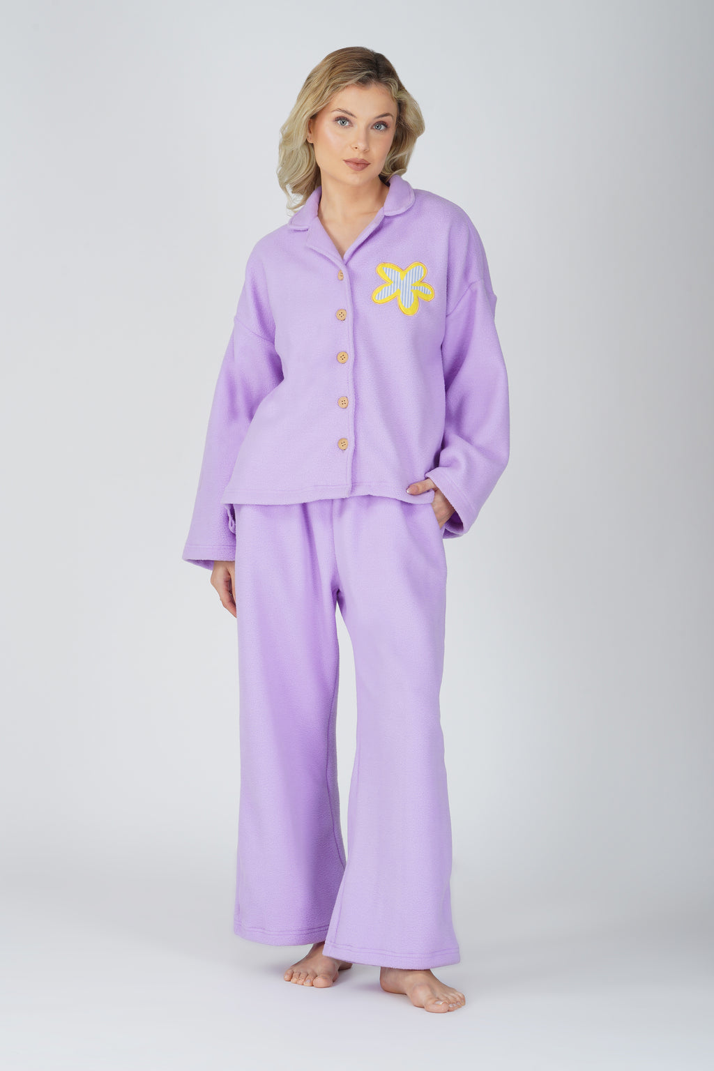 SOFT FLEECE LIGHT LILAC PJ SET