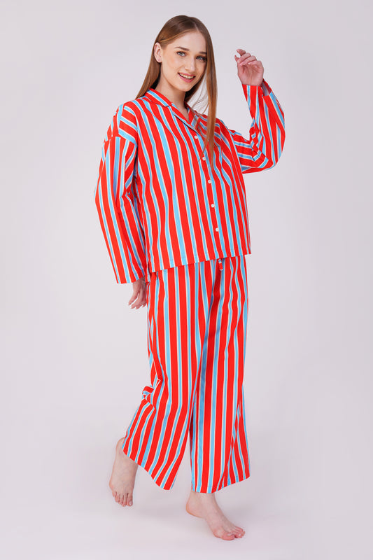 Classic Bold Stripes Pajama Set.