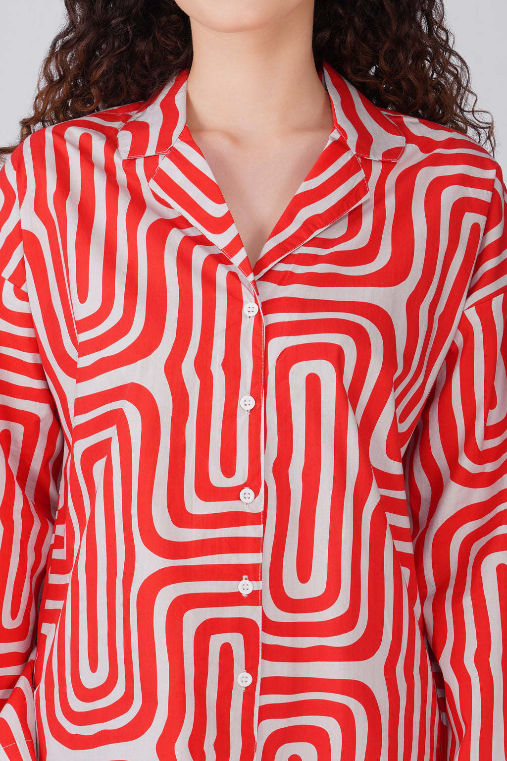 Red Maze Pajama Set