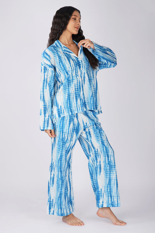 Ocean Breeze Tie & Dye Pyjama Set - thebriefsstory