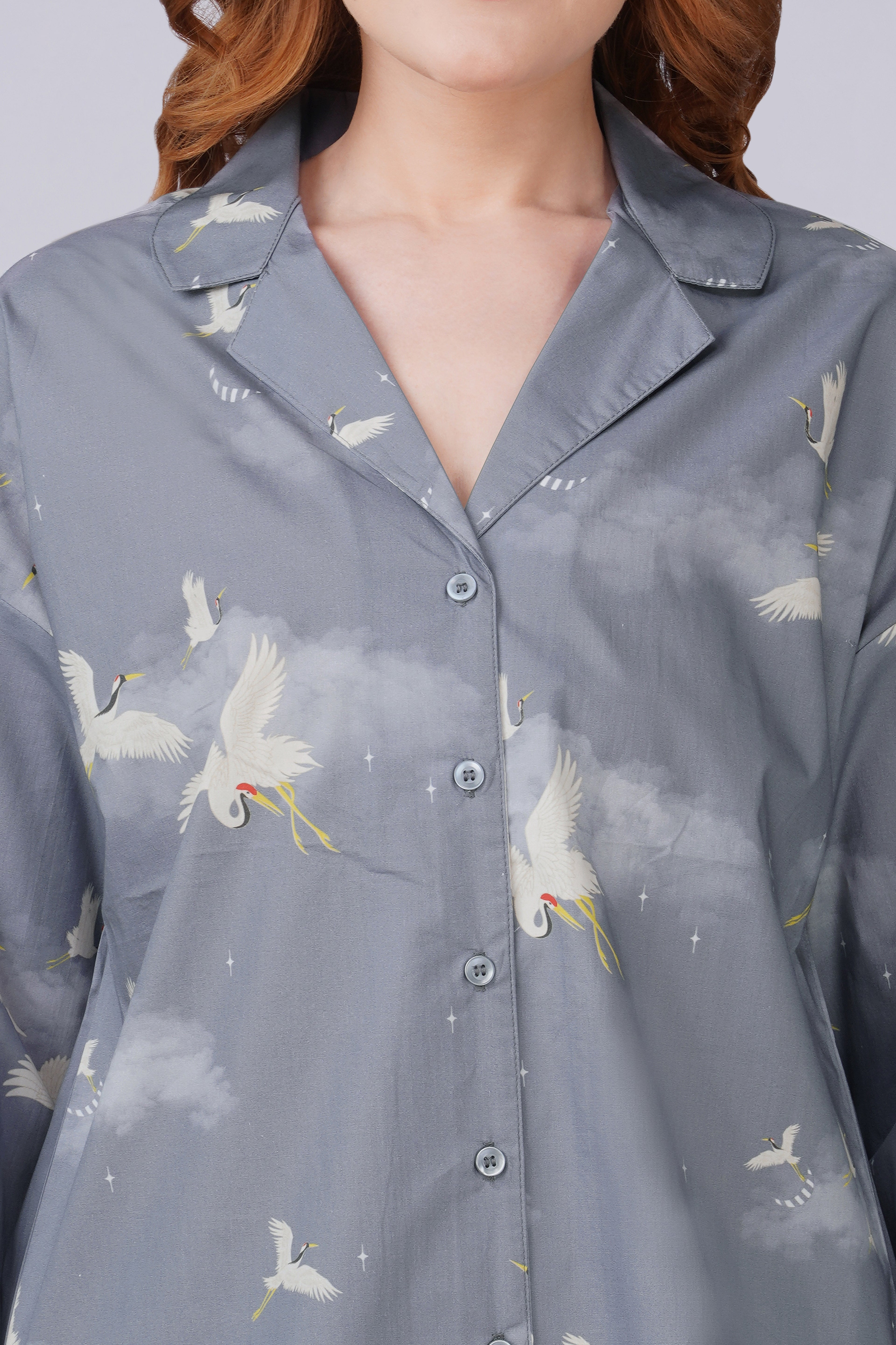 Cloud Crane Pajama Set