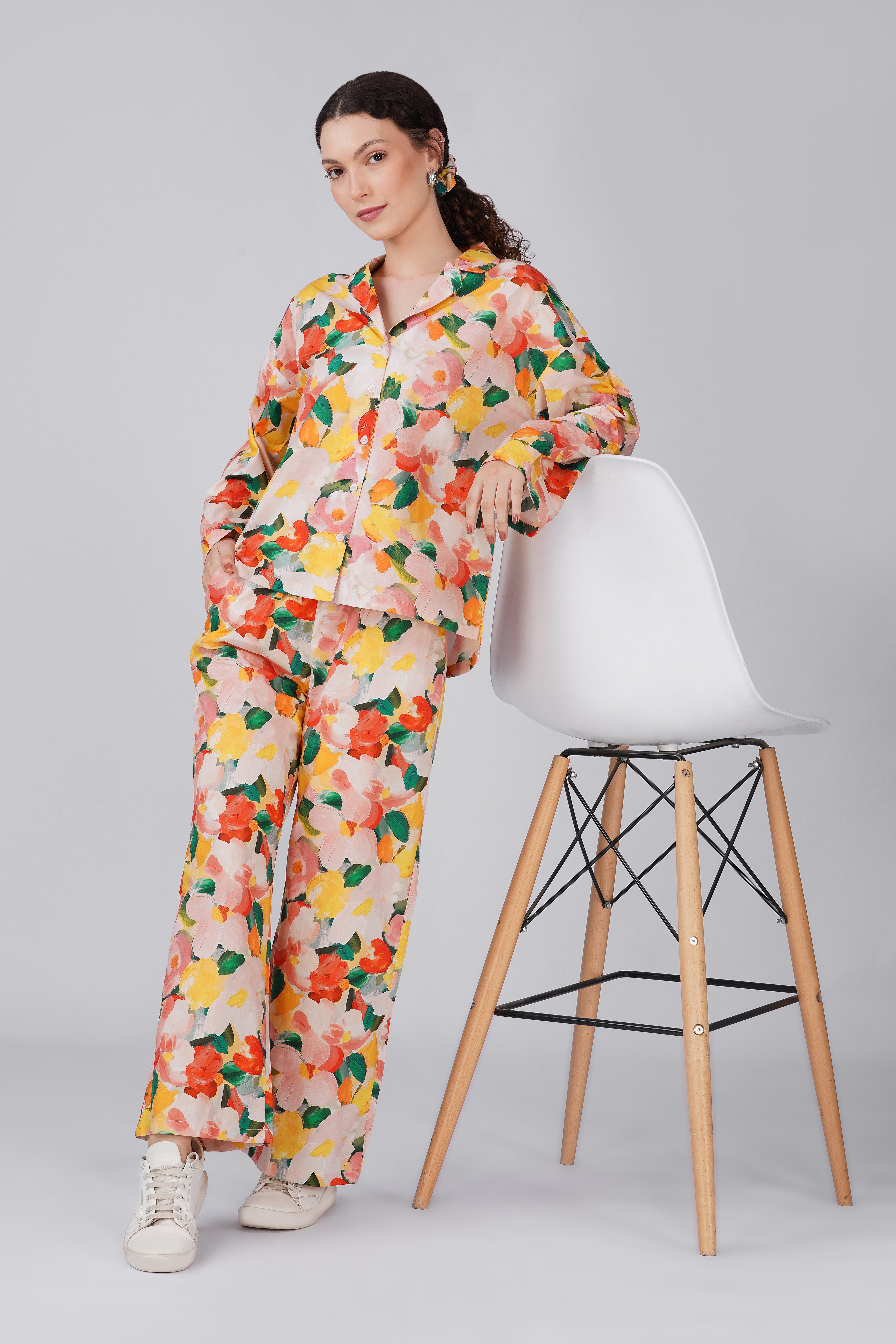 Abstract Water Color Pajama Set