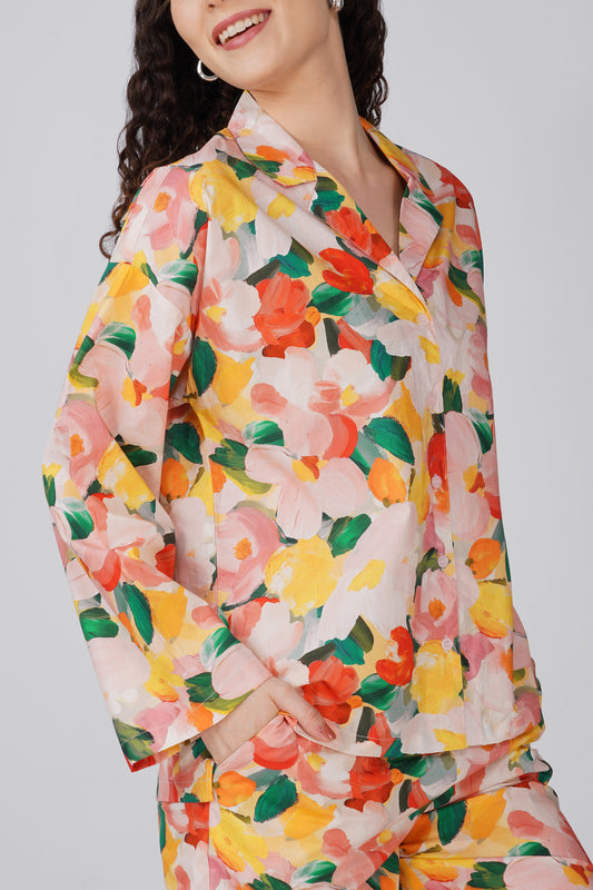 Abstract Water Color Pajama Set