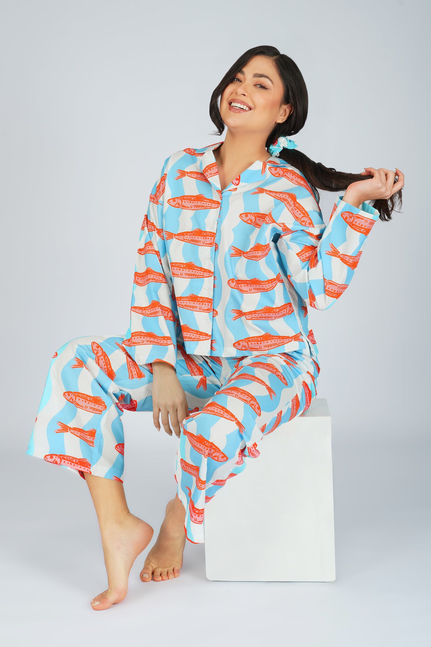 Fishy Wishy Waves Pajama Set