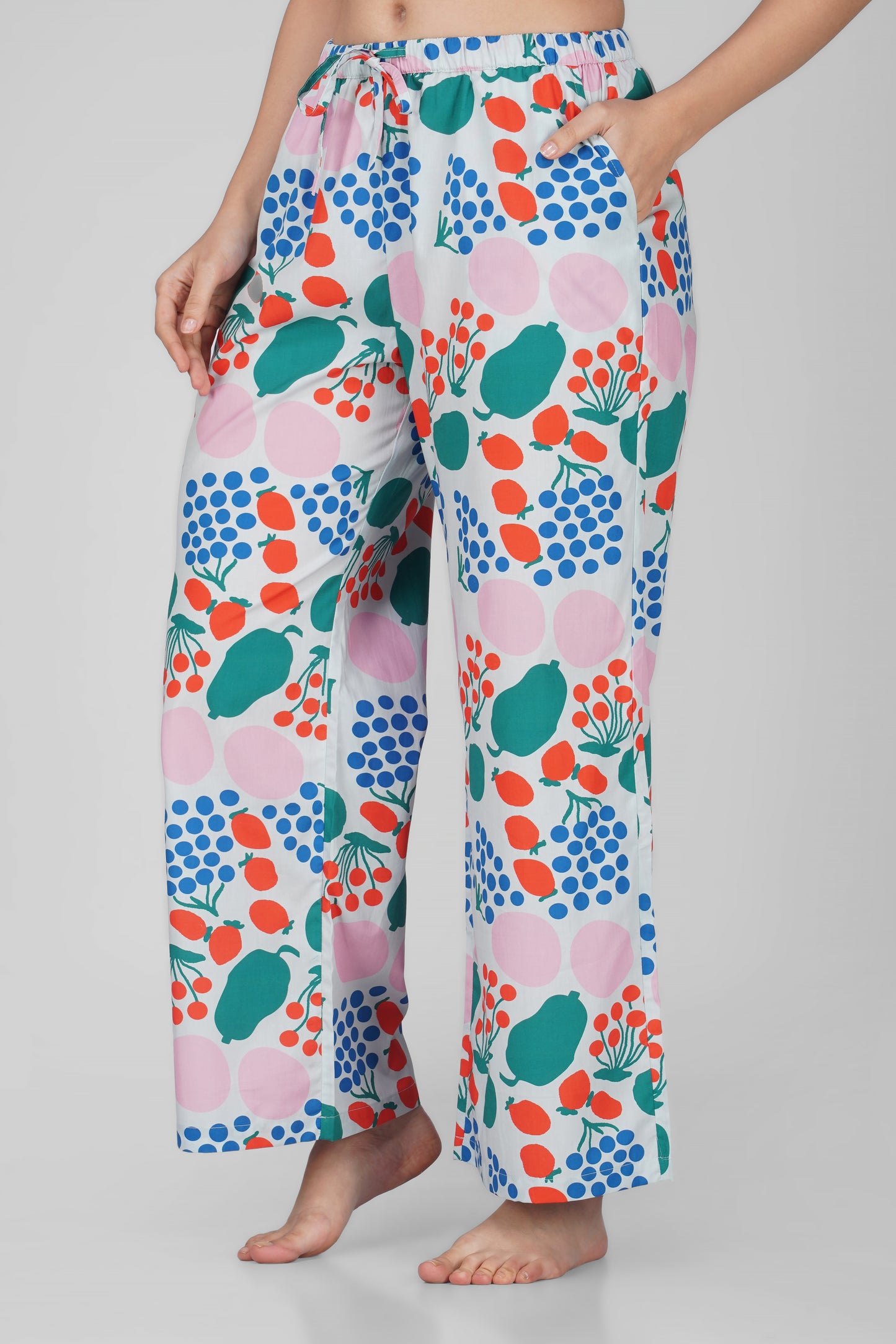 Cherry Print Cotton Nightsuits