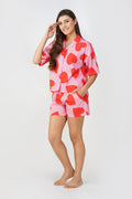Red & Pink Big Hearts Shorts Set - thebriefsstory