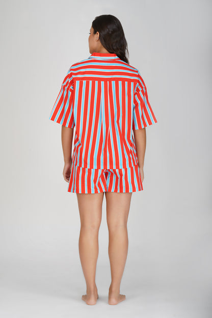 Classic Bold Stripes Shorts Set.