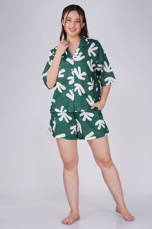 Abstract Green Short Set - thebriefsstory
