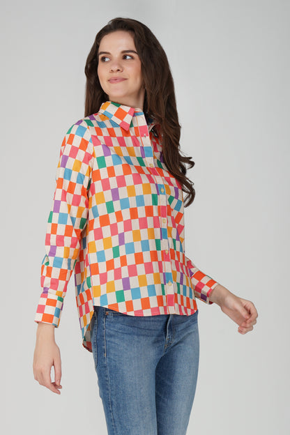 Rainbow Grid Shirt 🌈 - thebriefsstory