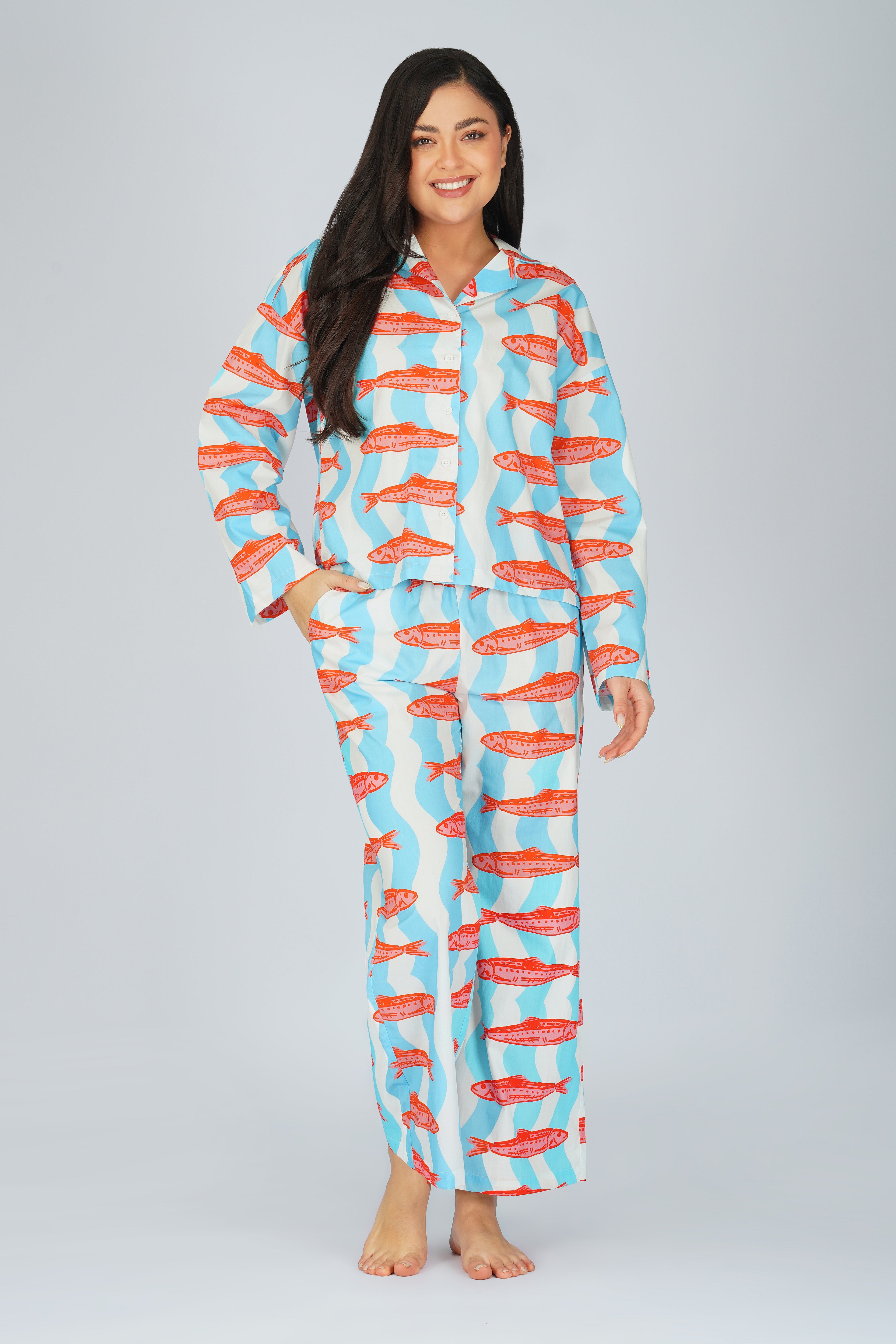 Fishy Wishy Waves Pajama Set