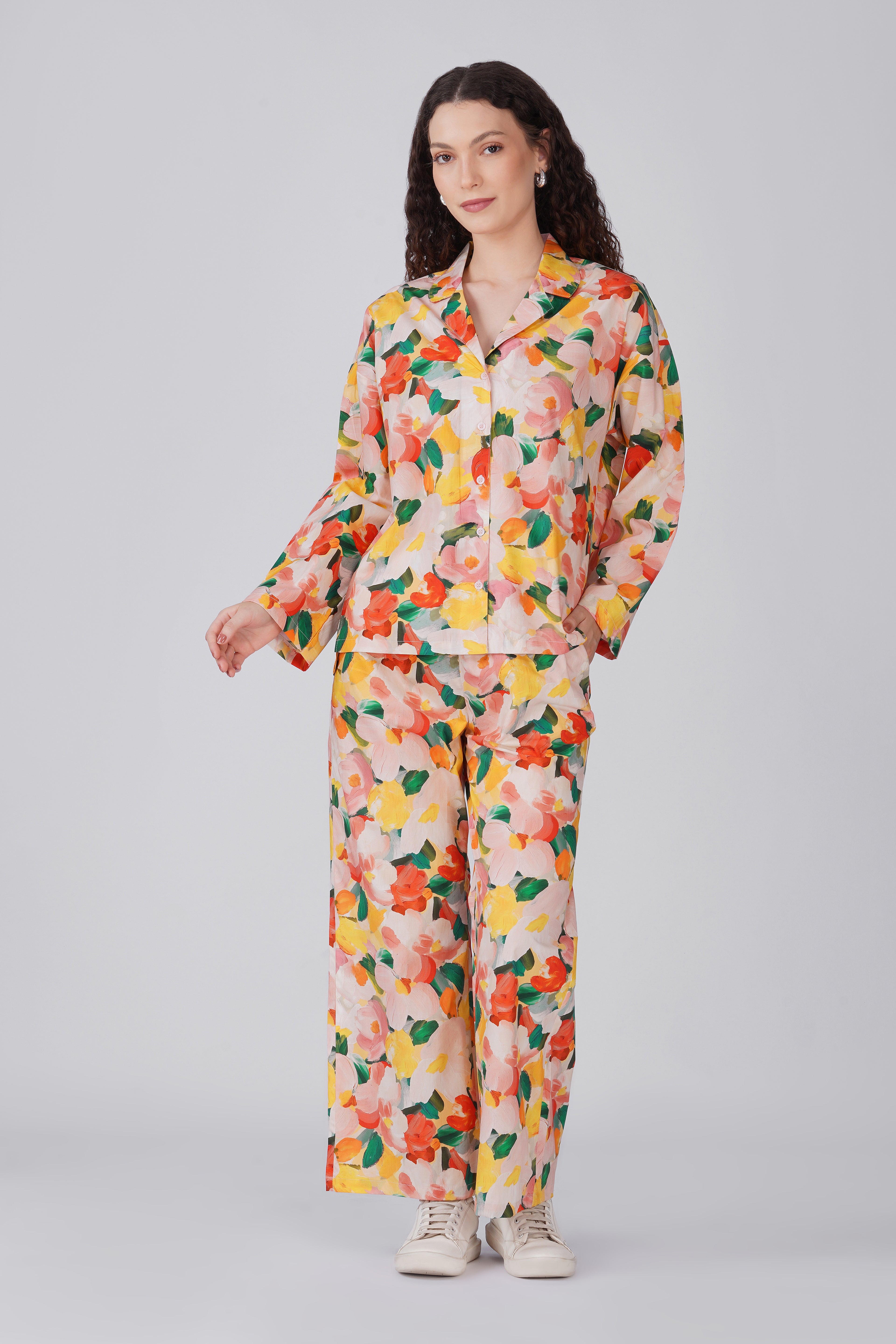 Abstract Water Color Pajama Set