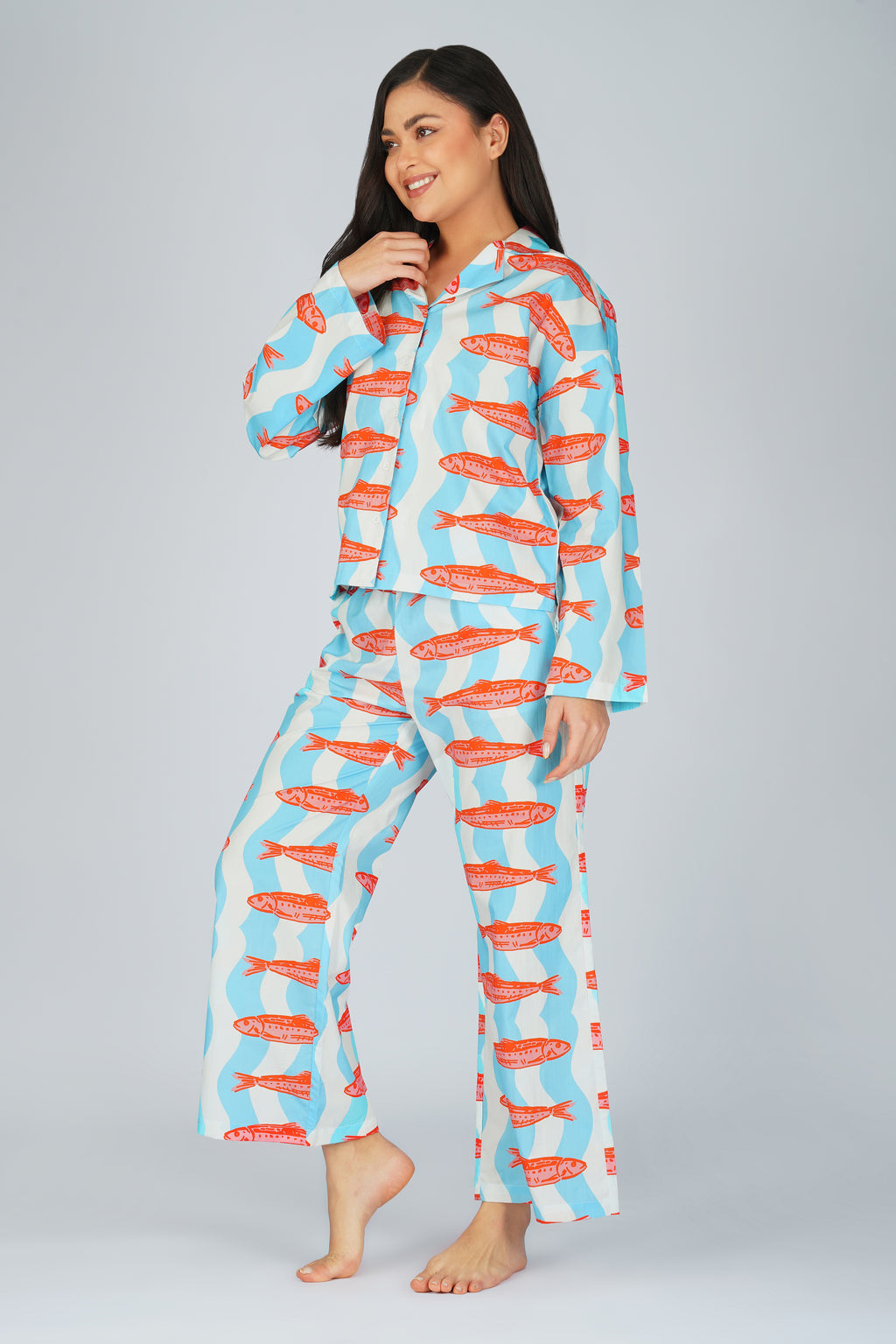 Fishy Wishy Waves Pajama Set