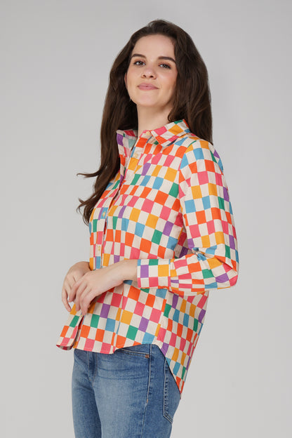 Rainbow Grid Shirt 🌈 - thebriefsstory