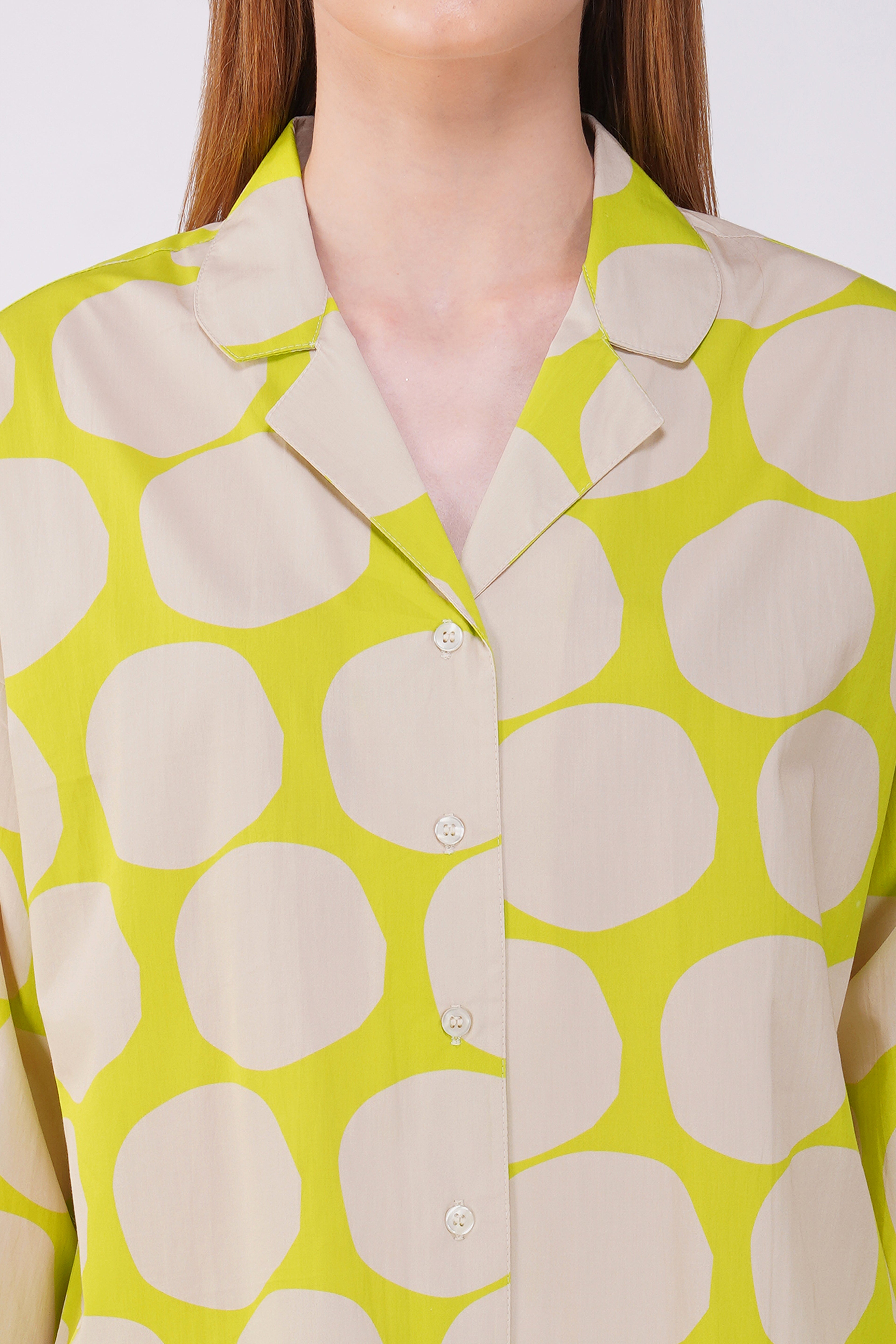 Lime Polka Pop Pajama Set - thebriefsstory