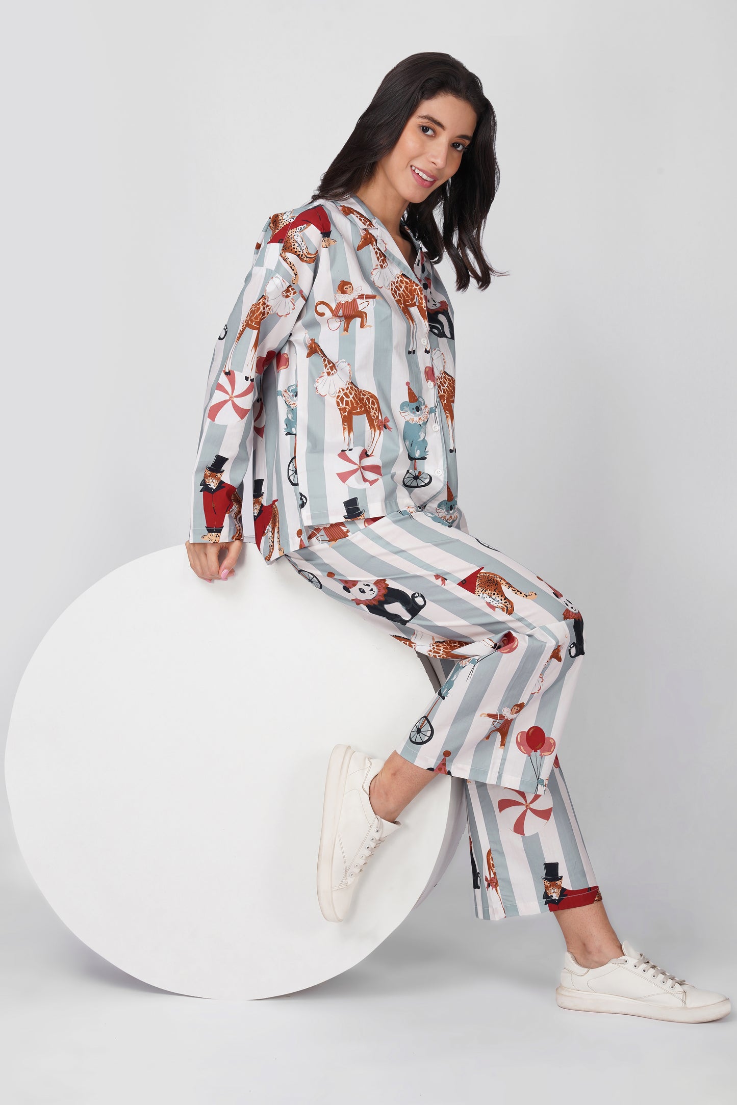 Circus Print Pajama Set