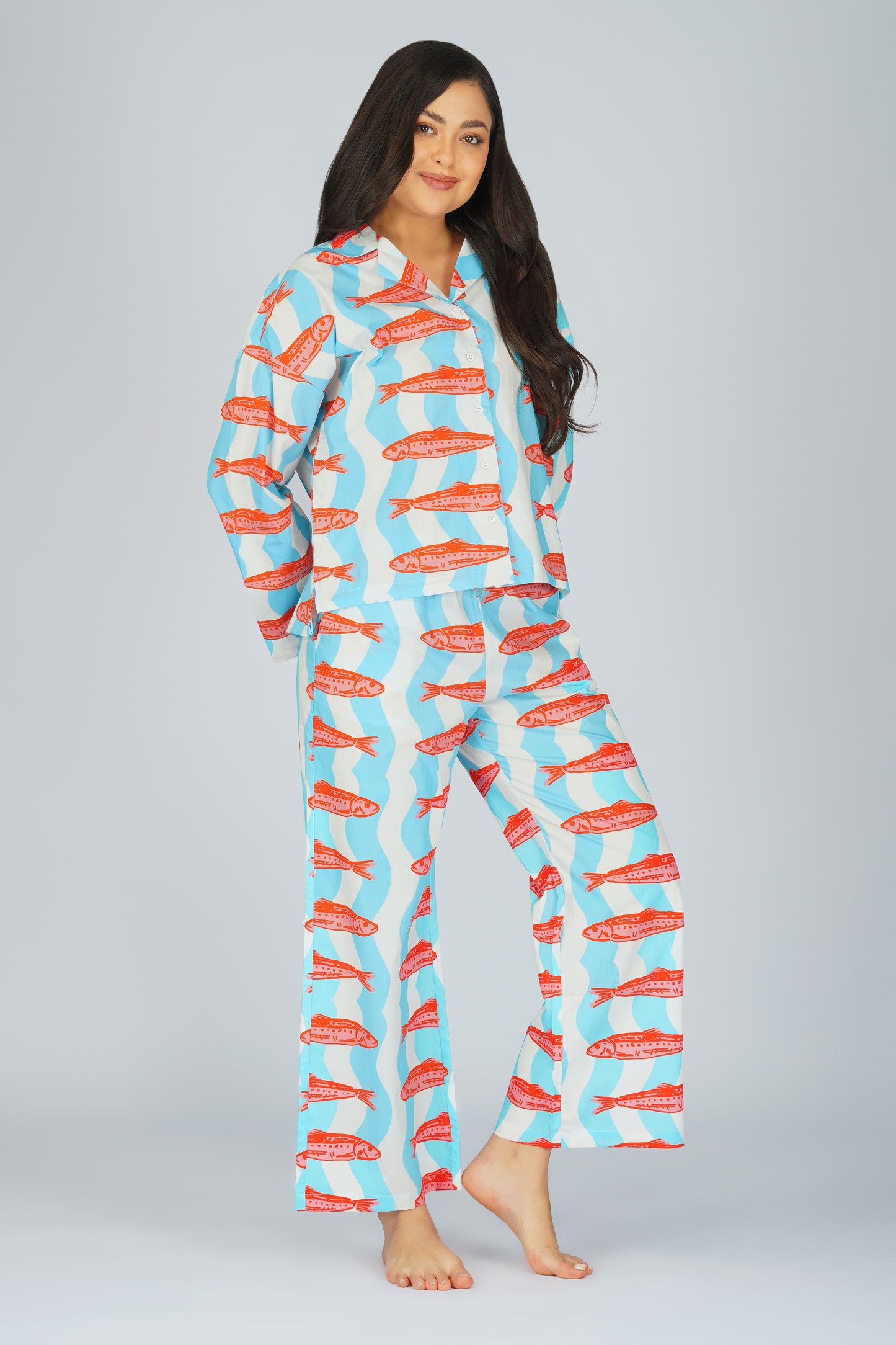 Fishy Wishy Waves Pajama Set