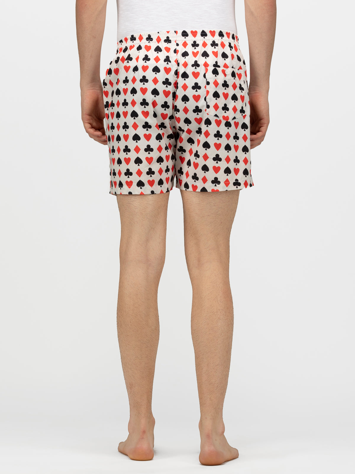 White Gamblers printed cotton boxers