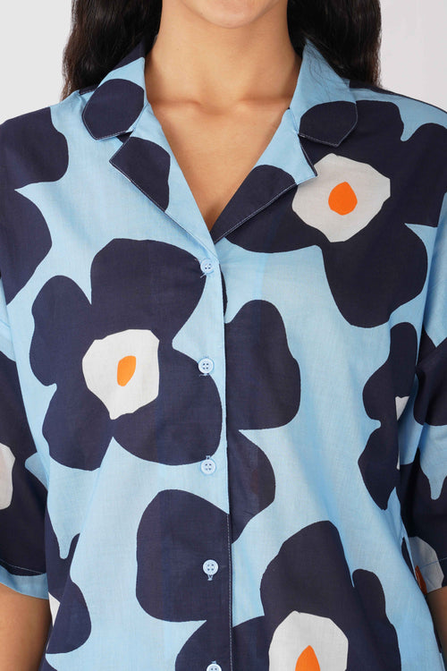 Blue Big Flower| Made to Order