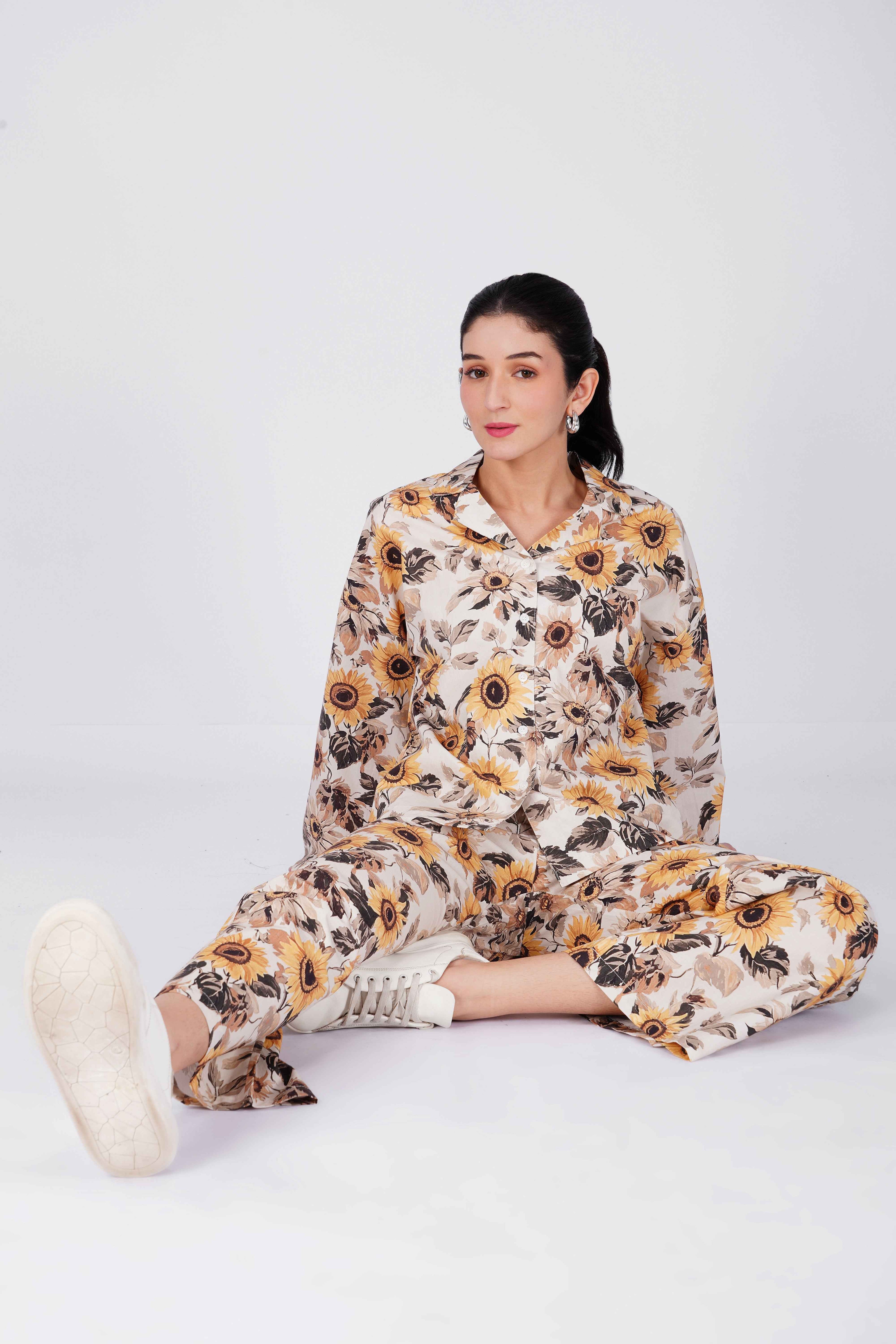 Sunflower Pajama Set