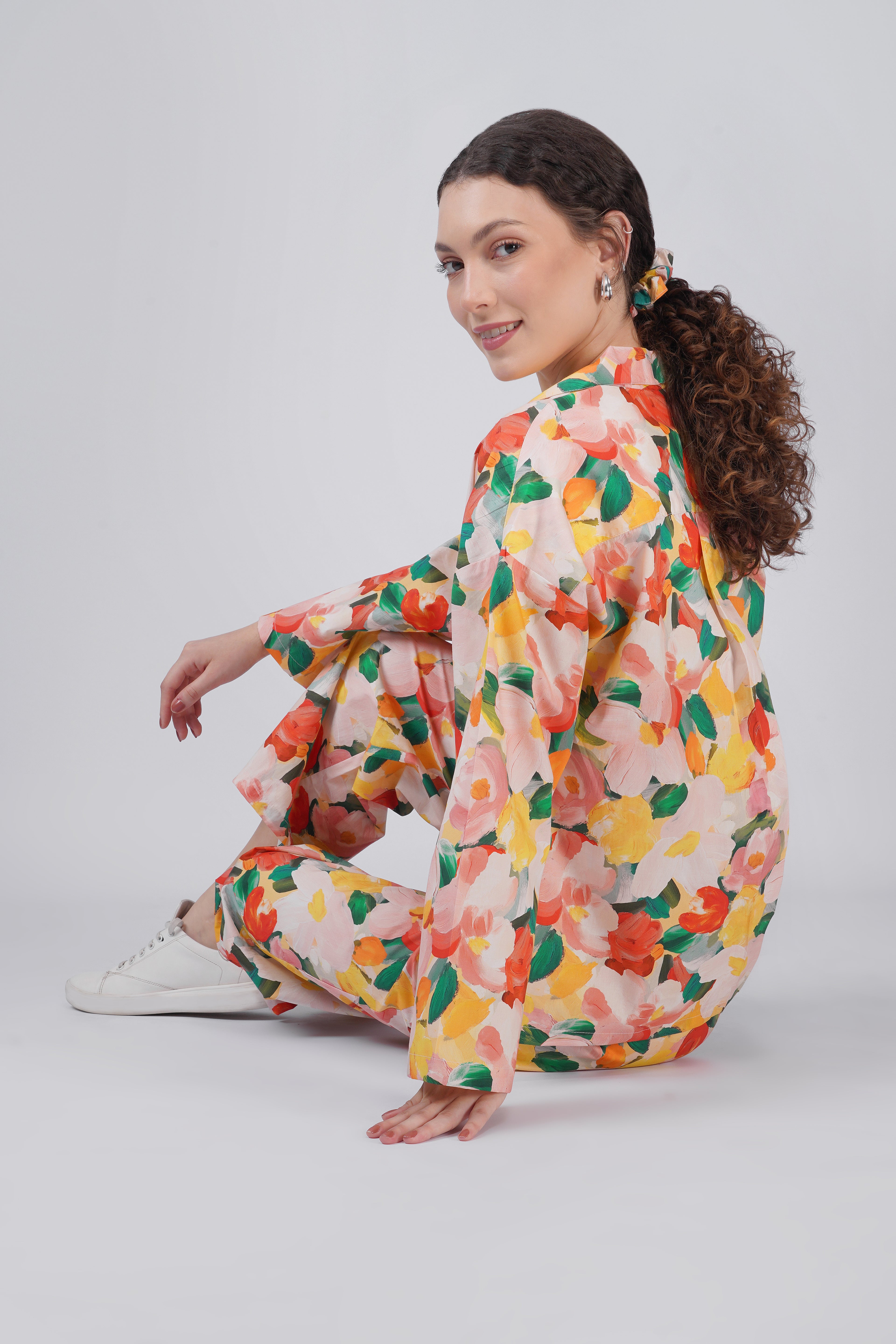 Abstract Water Color Pajama Set