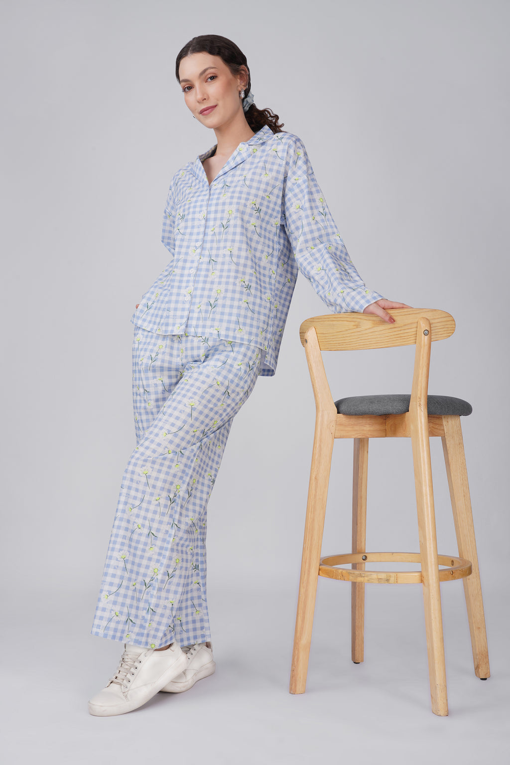 Gingham Garden Pajama Set