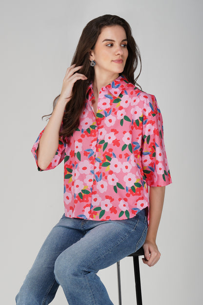 Floral Fiesta Oversized Shirt 🌺 - thebriefsstory