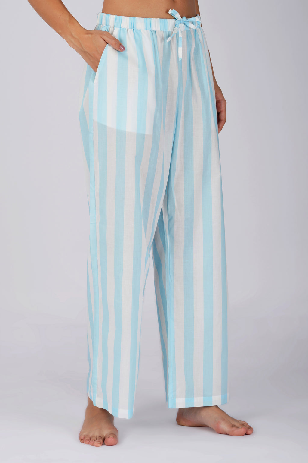 Blue Candy Stripes Pyjama set - thebriefsstory