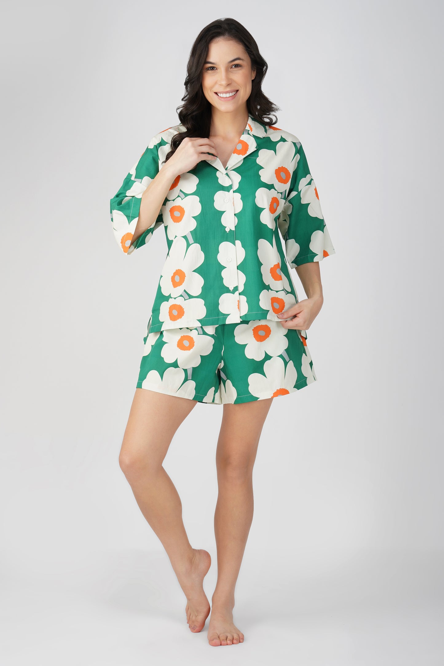 Green Blossom Power Short Set