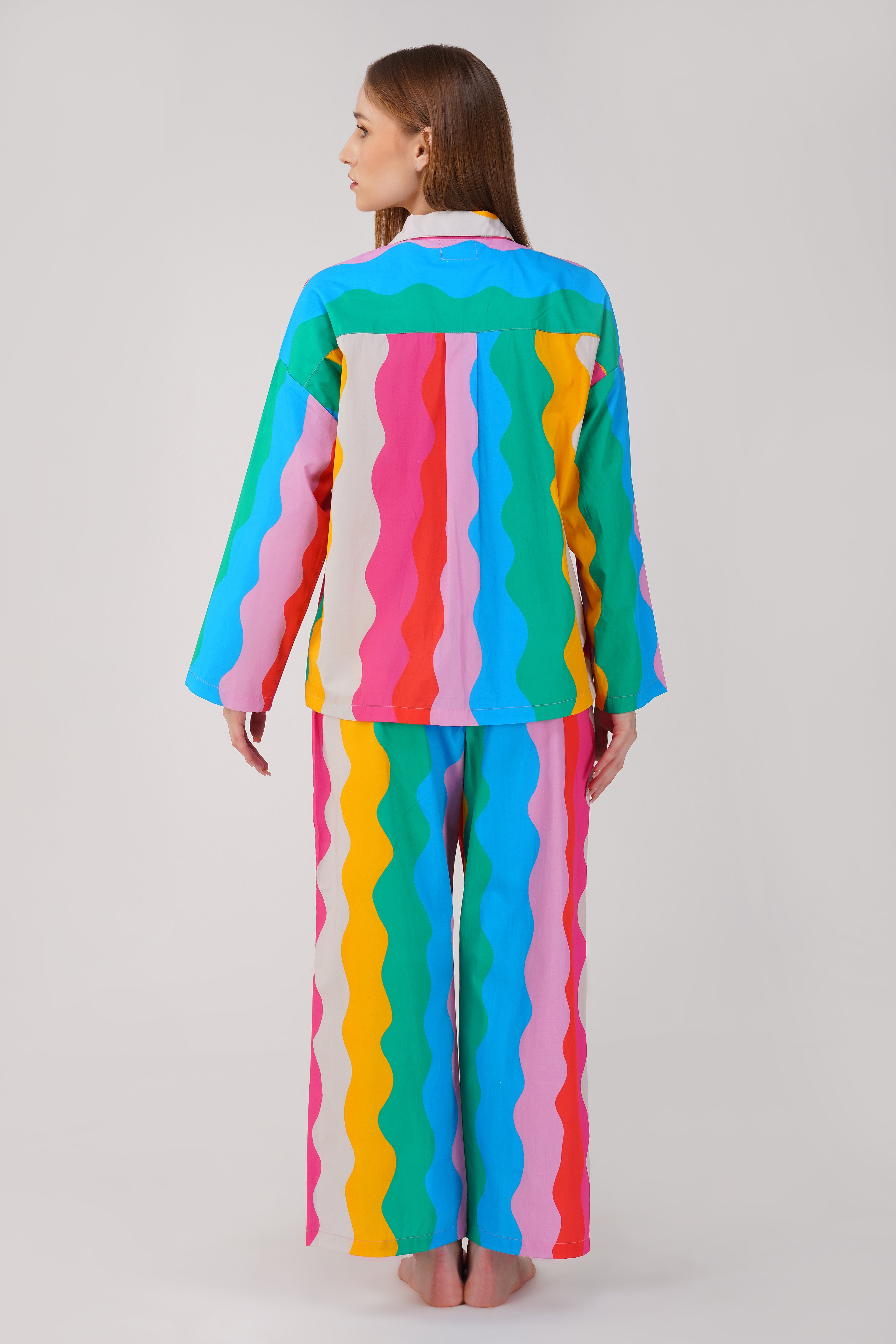 Rainbow Waves Pajama Set - thebriefsstory