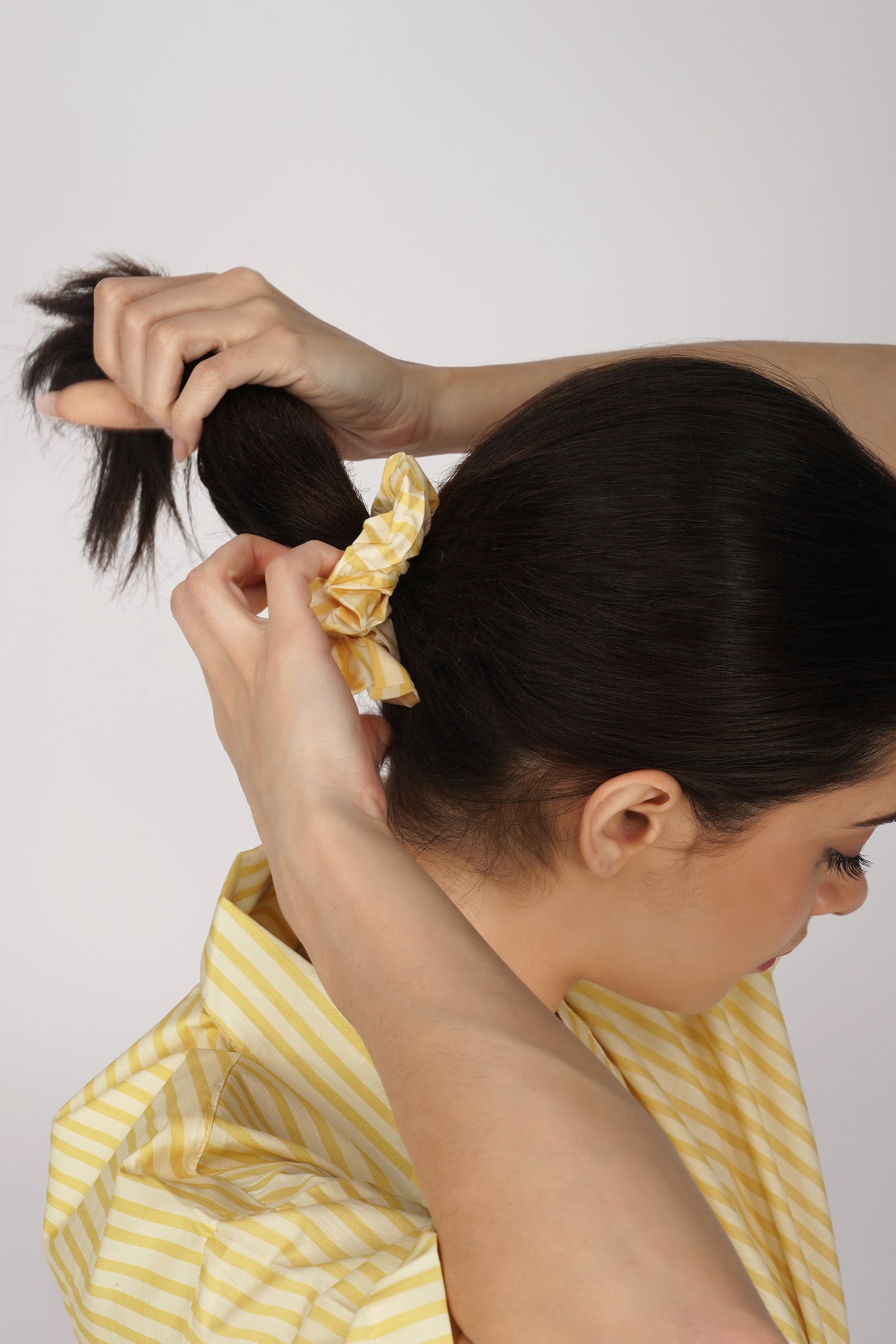 Yellow Breeze Stripe Shorts Set