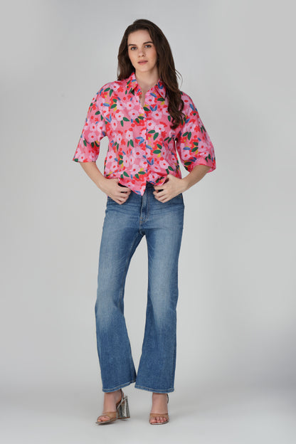 Floral Fiesta Oversized Shirt 🌺 - thebriefsstory