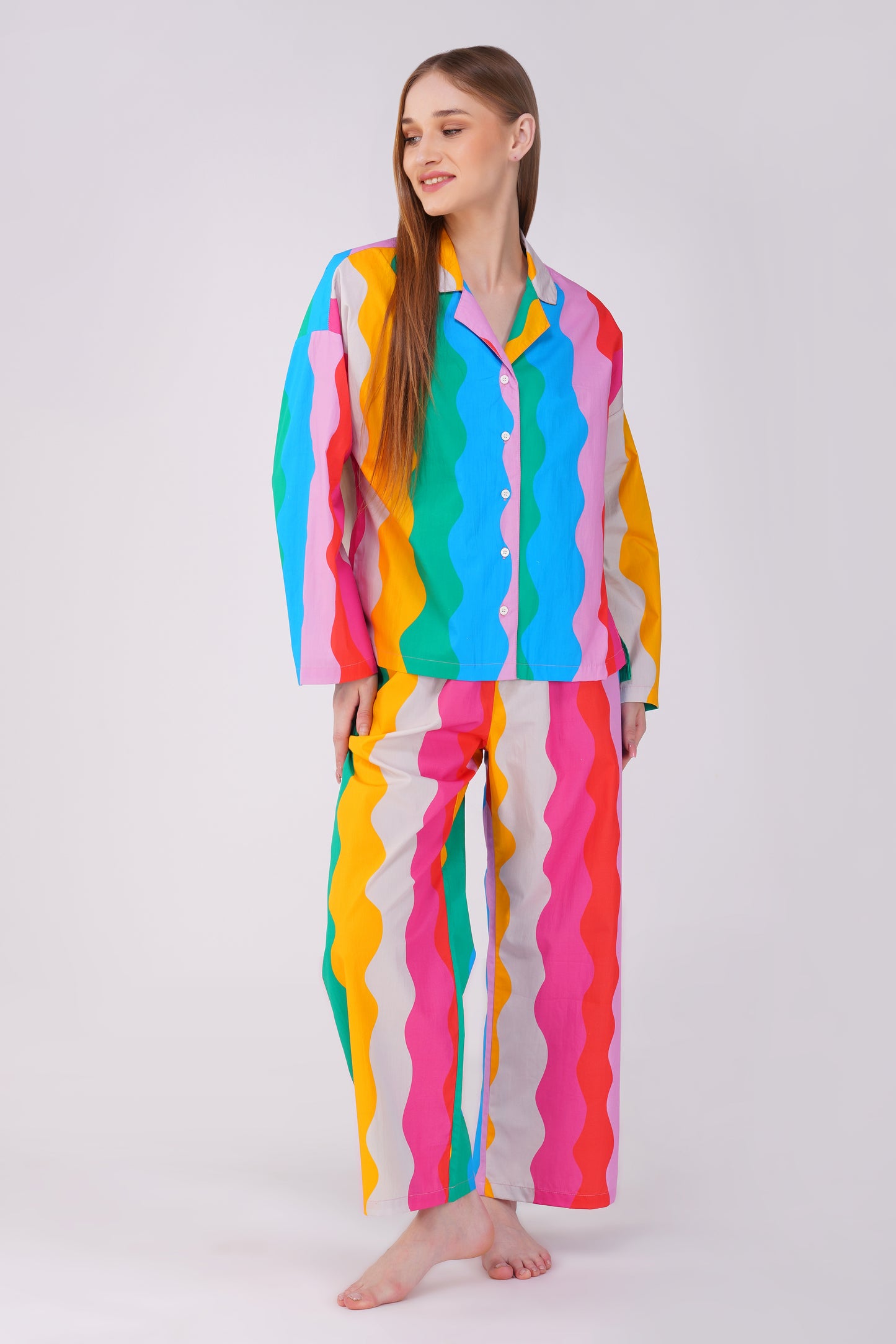 Rainbow Waves Pajama Set