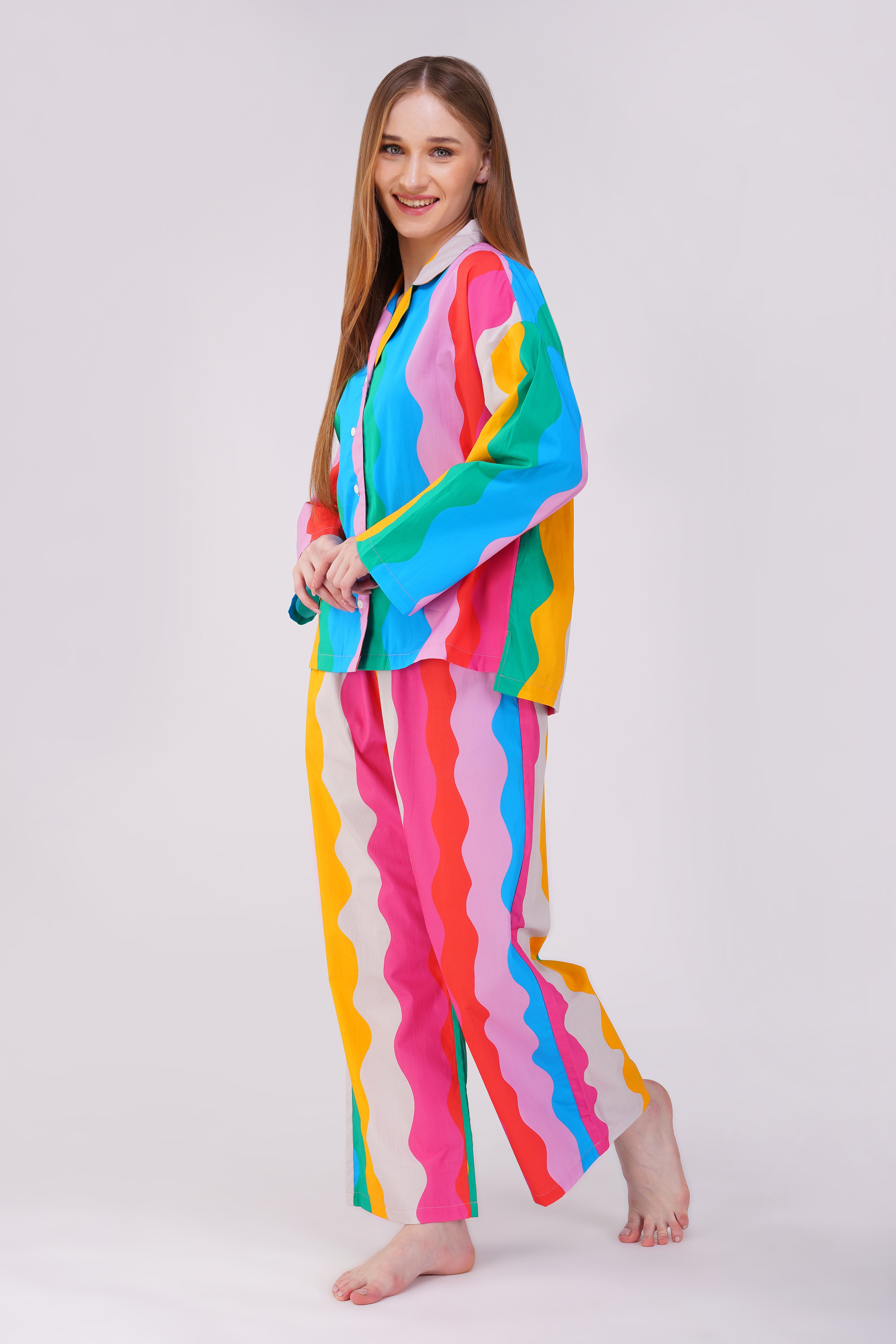 Rainbow Waves Pajama Set - thebriefsstory