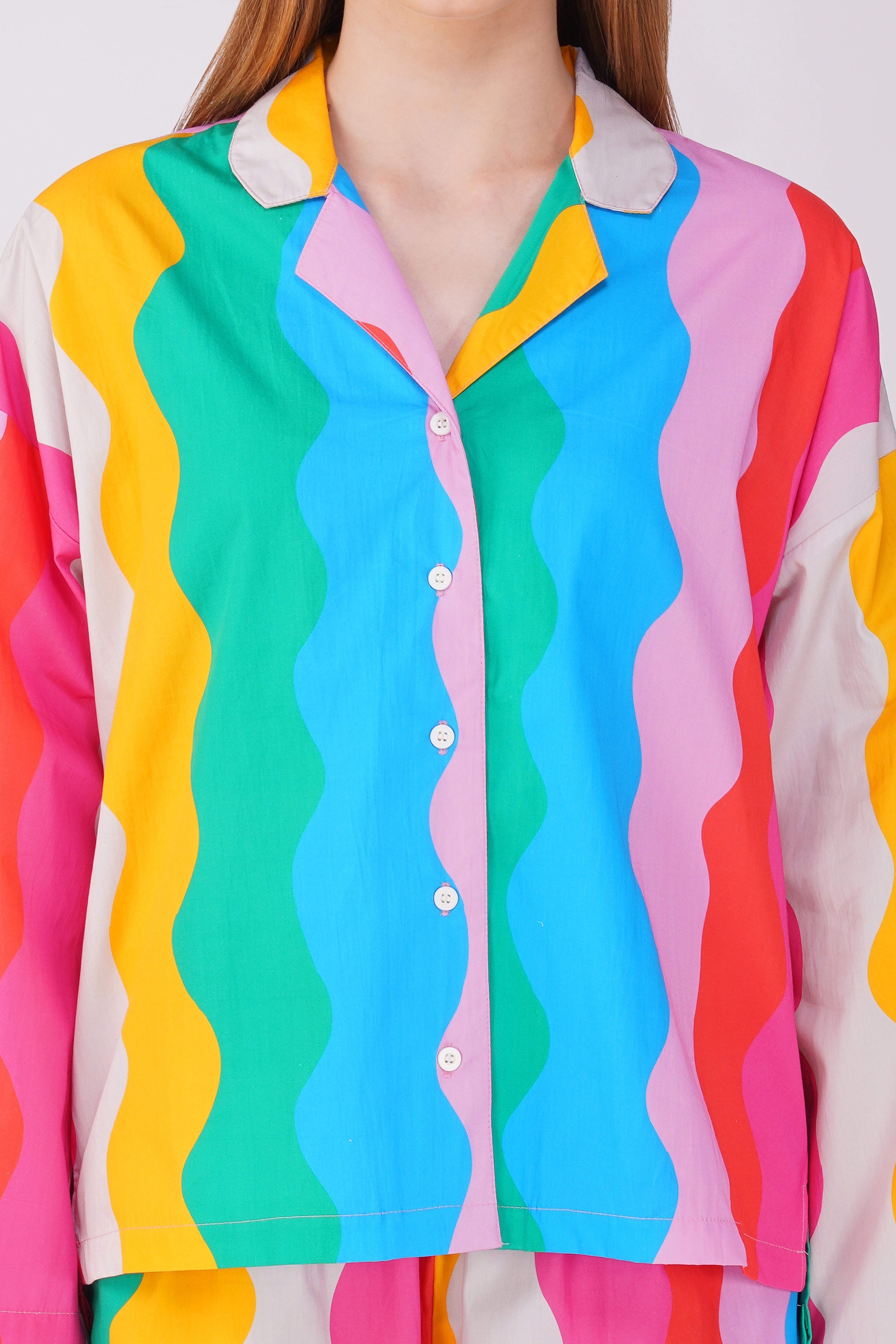 Rainbow Waves Pajama Set - thebriefsstory