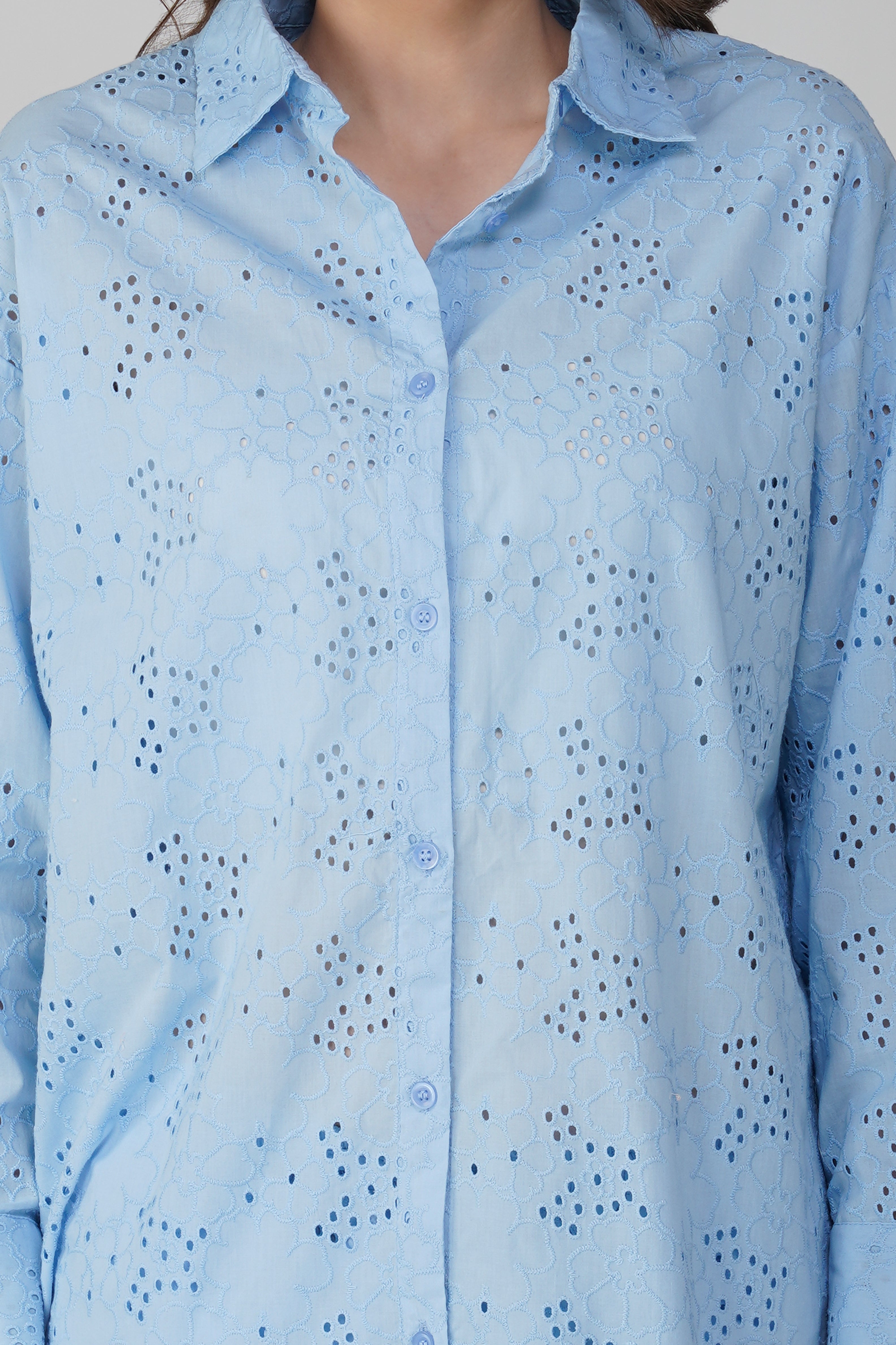 Schiffli Boyfriend Shirt - thebriefsstory