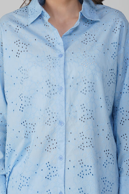 Schiffli Boyfriend Shirt