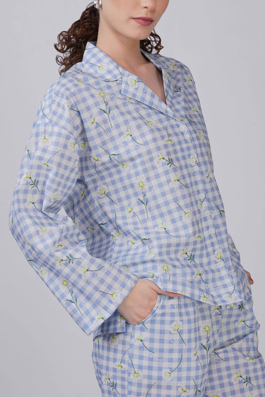 Custom Gingham Garden Pajama Set