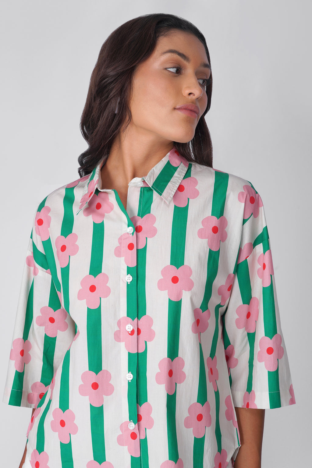 Flower Pop Stripe Shirt