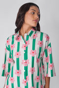 Flower Pop Stripe Shirt