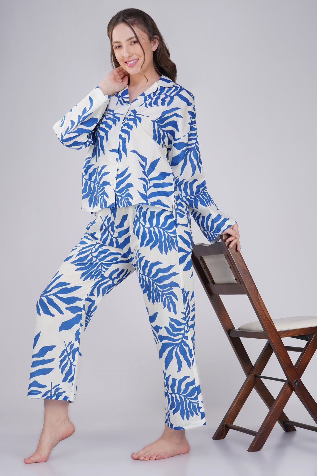 Blue Azure Pyjama set - thebriefsstory