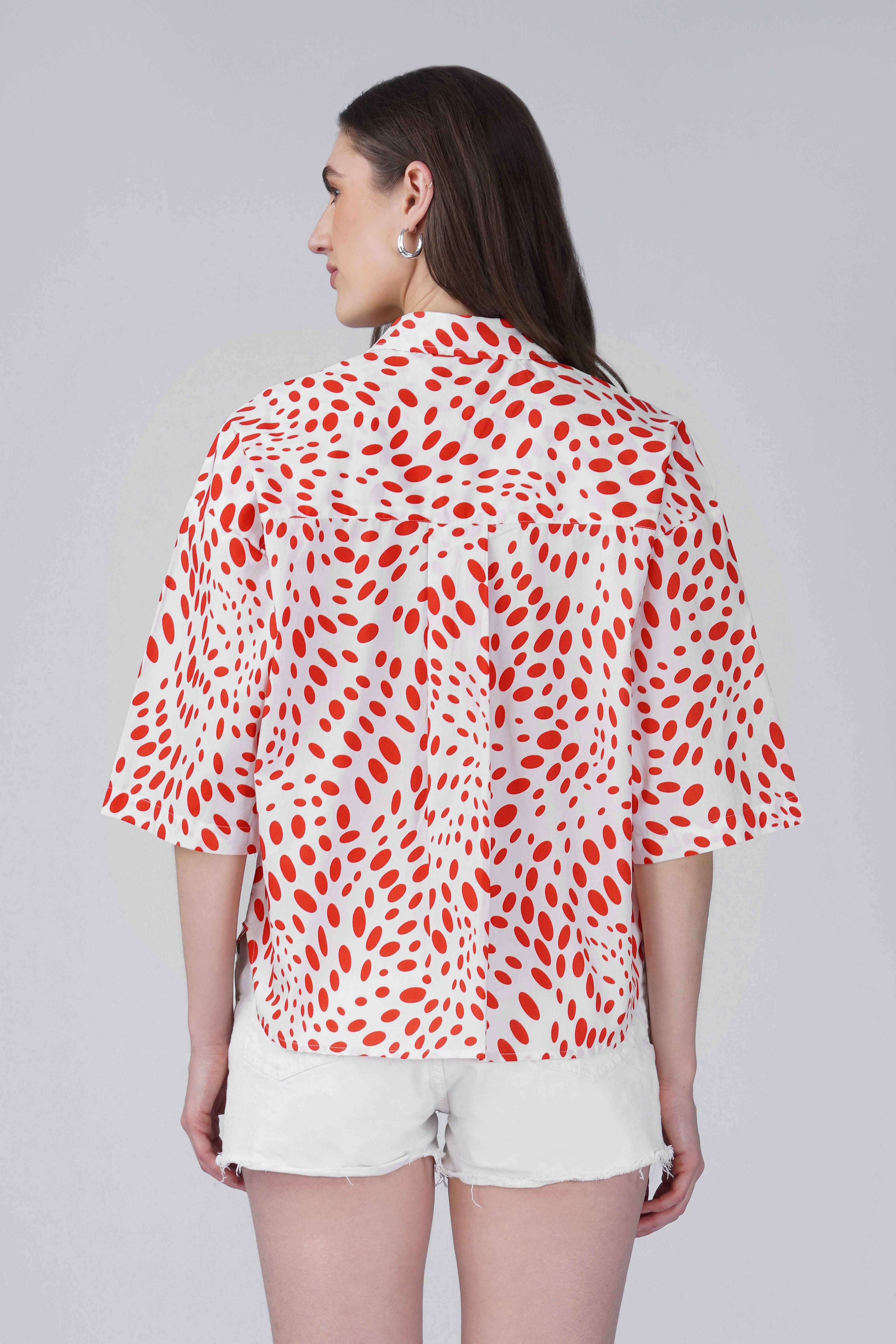 Scarlet Swirl Print Shirt