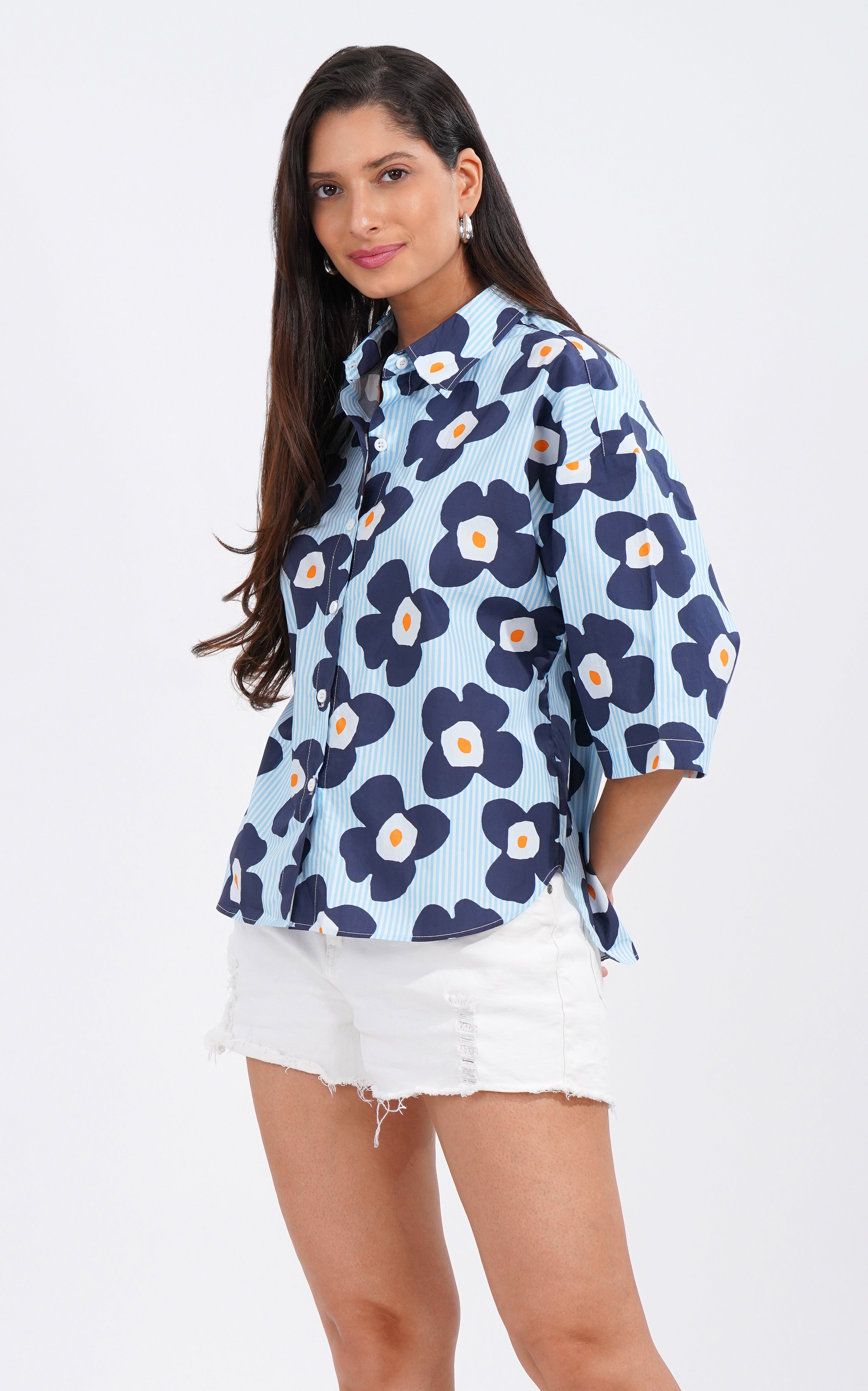 Midnight Bloom Oversized Shirt 🌙🌸 - thebriefsstory