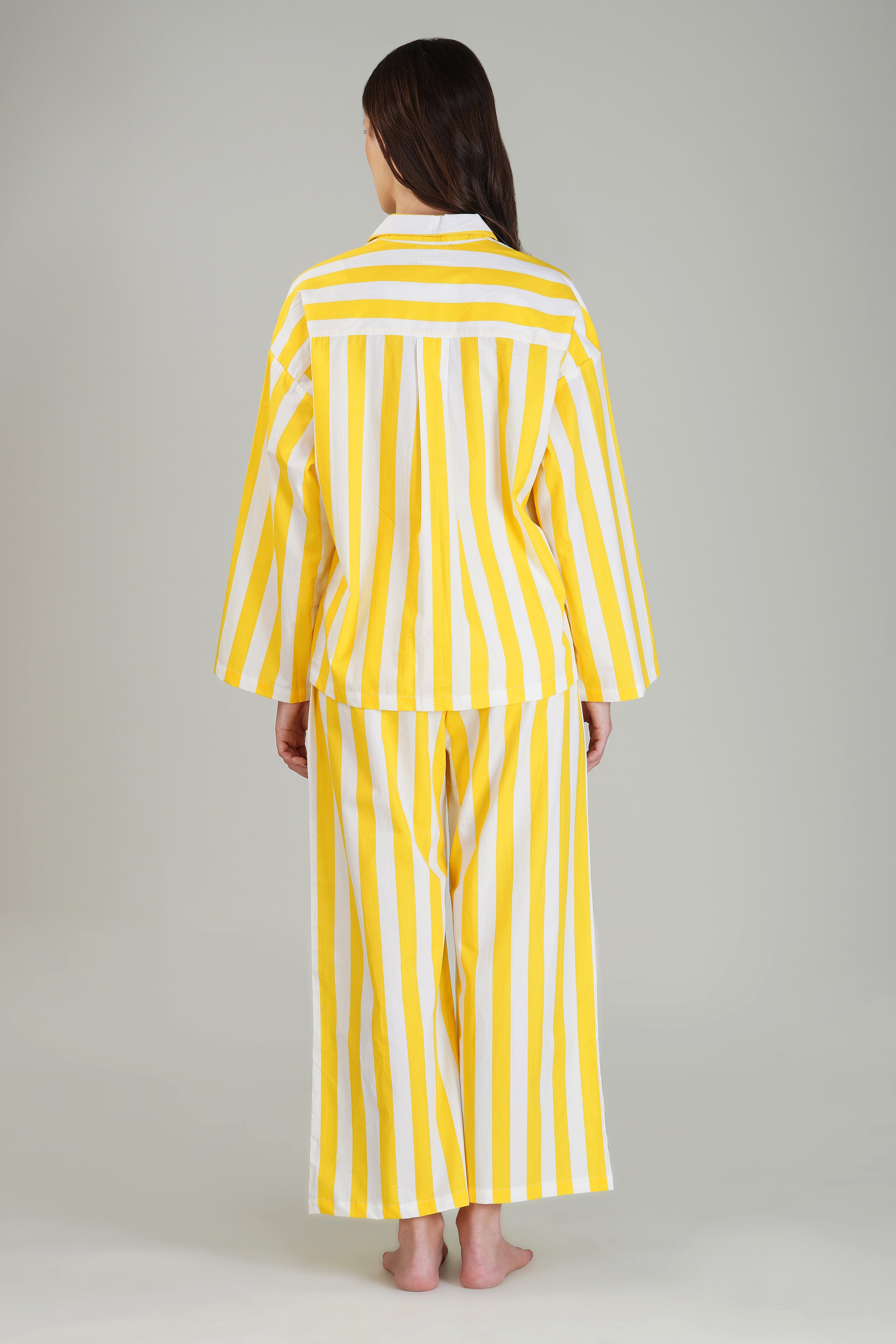 Citrus Stripe Pajama Set - thebriefsstory
