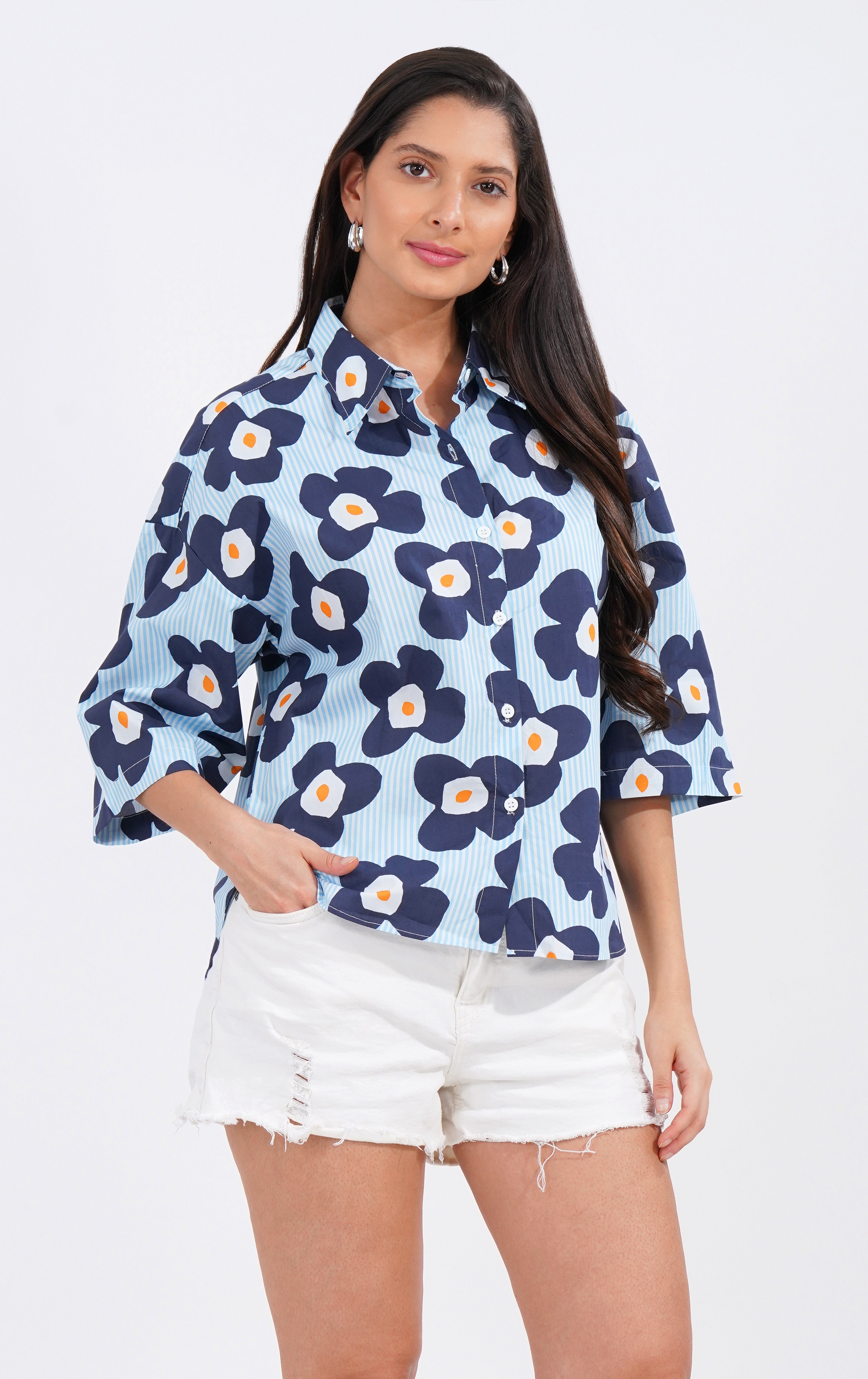 Flower Pop Oversized Shirt